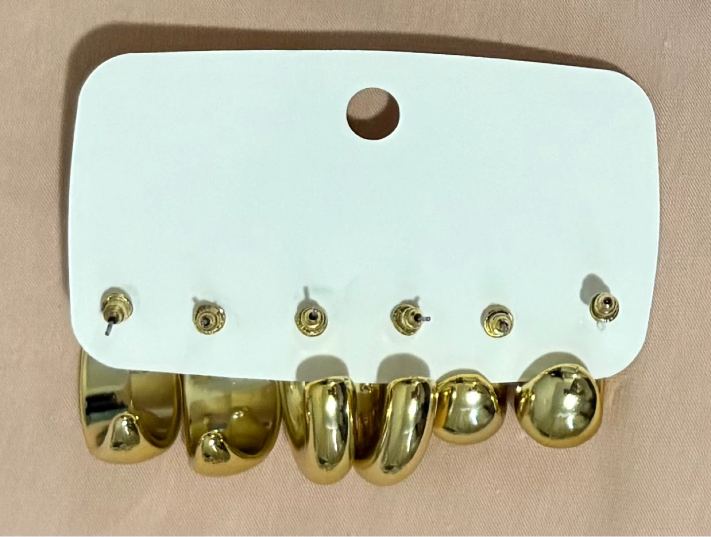 Gold-tone Hoop Earrings Set-    All For $5 - photo 2