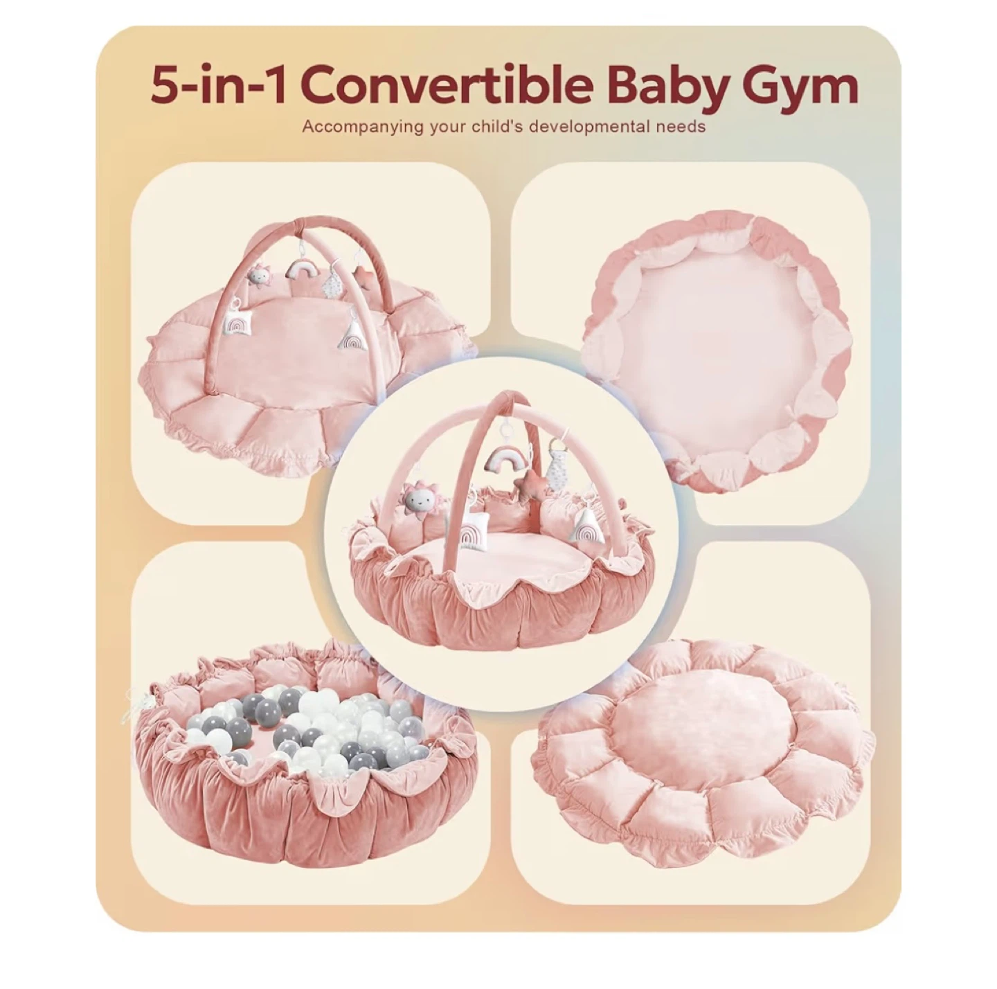 BNIB - 5-in-1 Convertible Baby Gym - photo 2