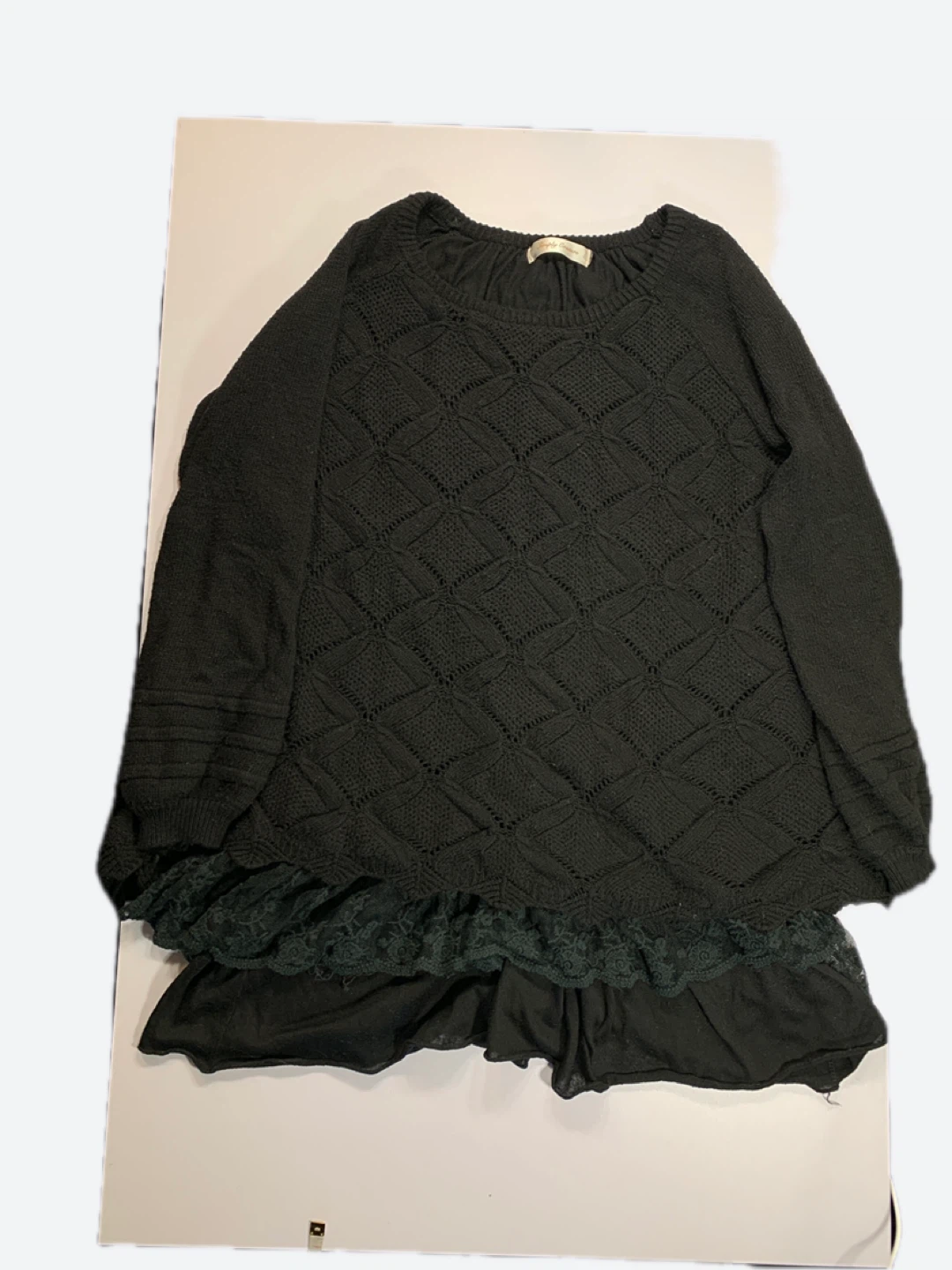 Black Angora Blend Sweater Dress ⚽️