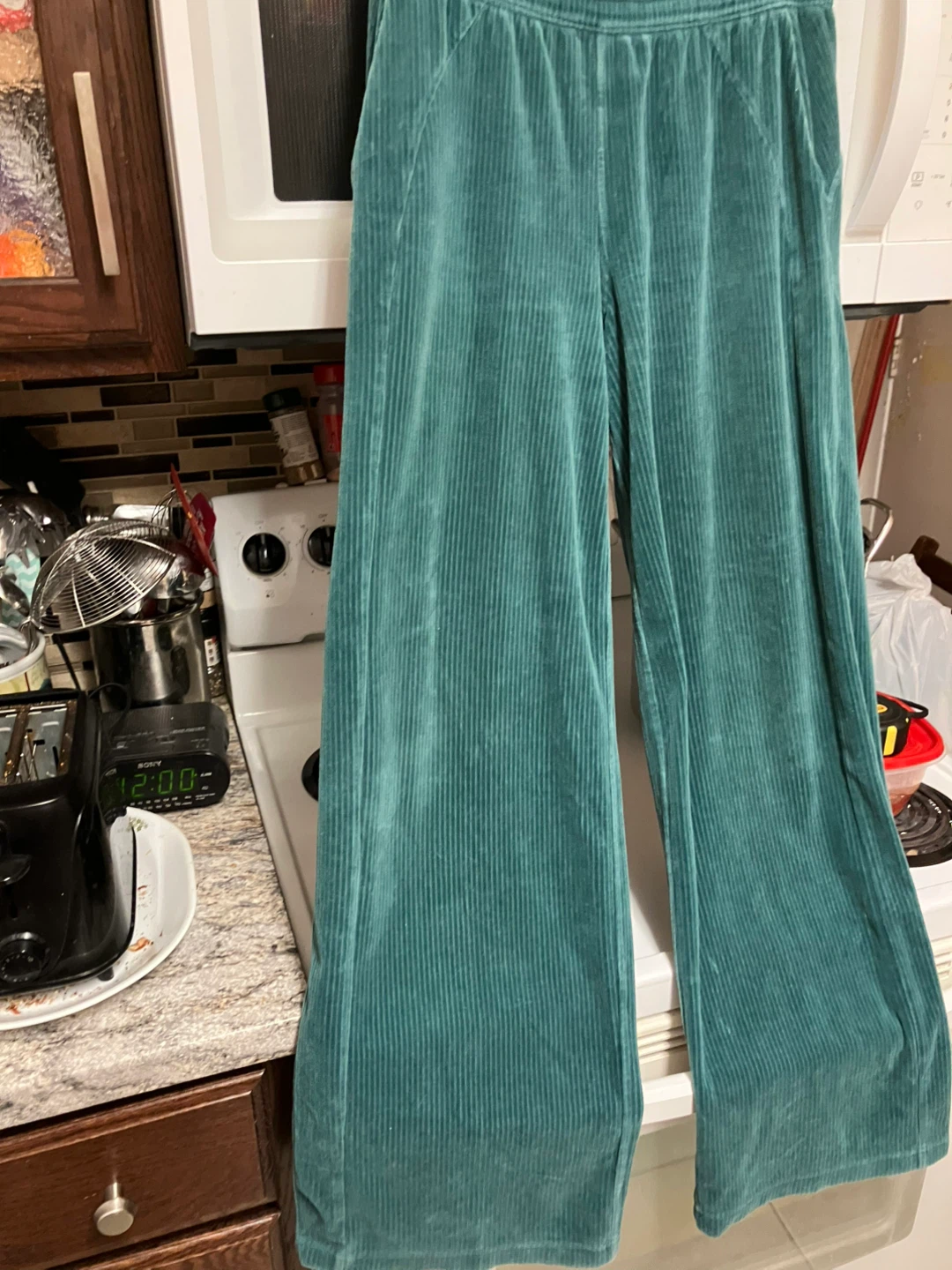 Lululemon Corduroy Wide Leg Pants Green