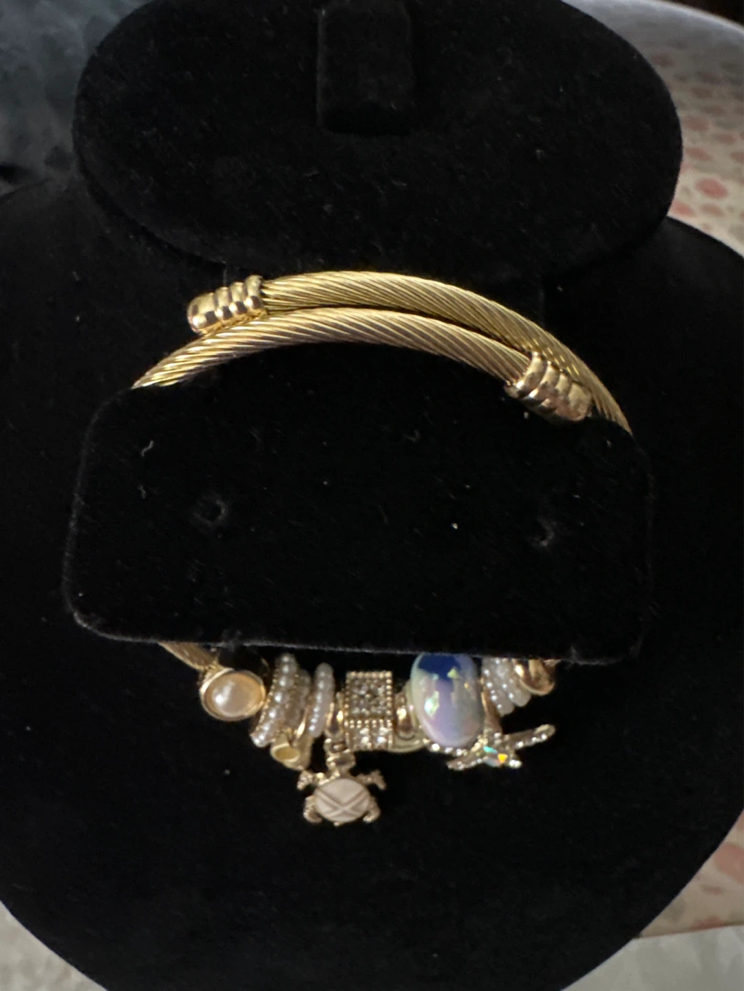 Gold Charm Bracelet with Sea Turtle and Starfish - photo 2
