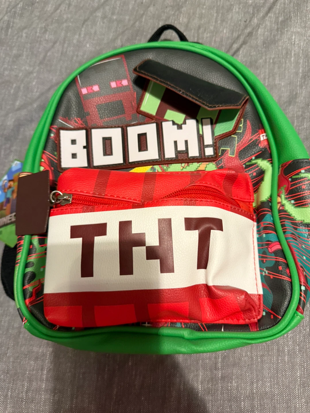 Minecraft Backpack with TNT Pouch