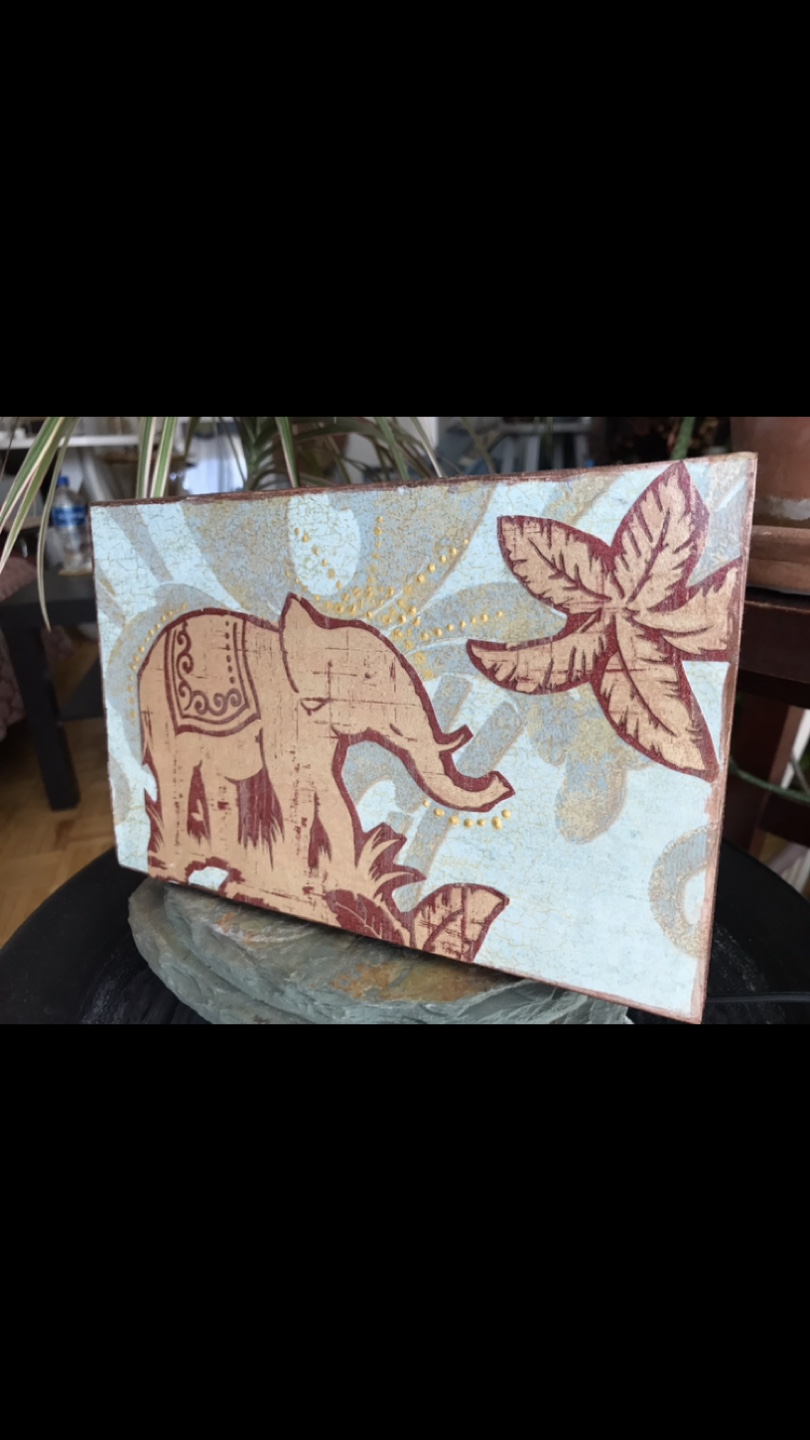 Mixed Media Painting/Art - Tropical Elephant
