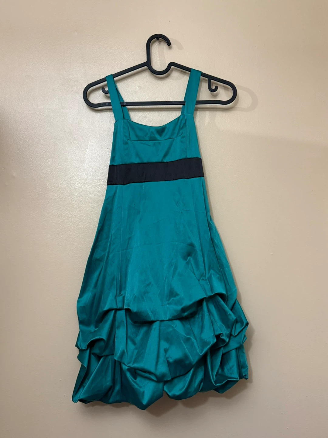 Teal Satin Bubble Dress Kids size 14