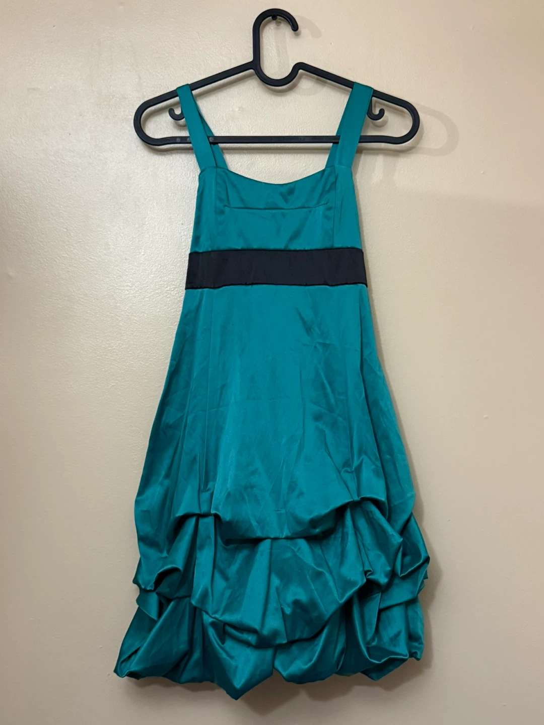 Teal Satin Bubble Dress Kids size 14 - photo 4