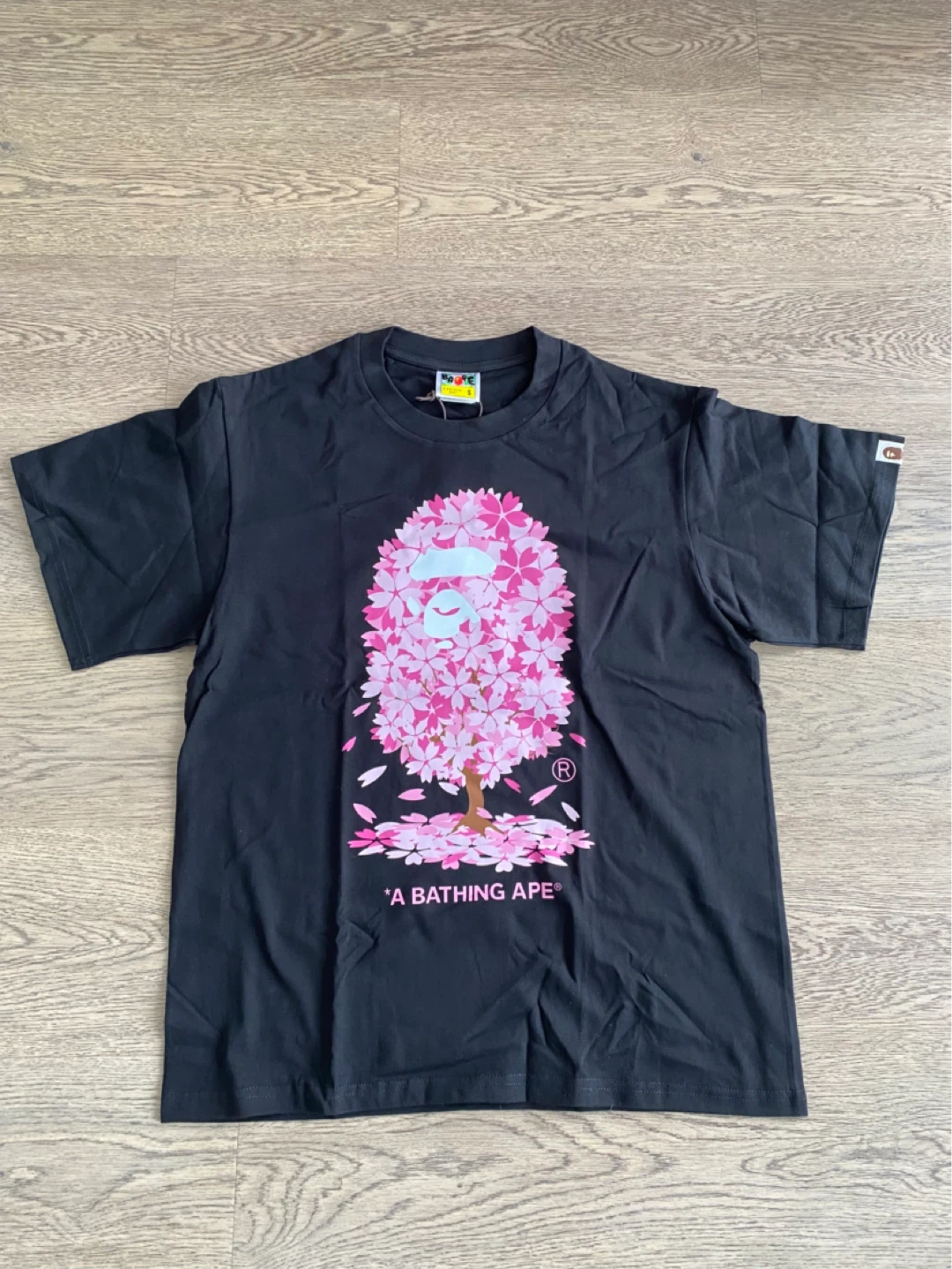 A Bathing Ape Black Cherry Blossom T-Shirt Size S