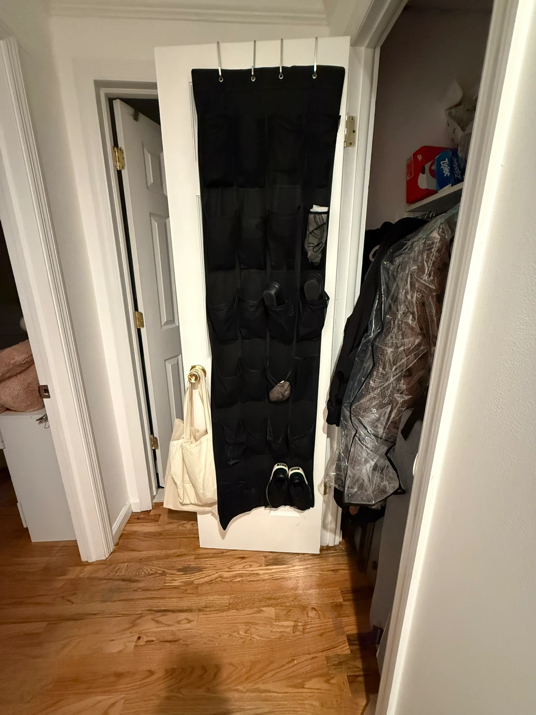 Black Over-the-Door Shoe Organizer