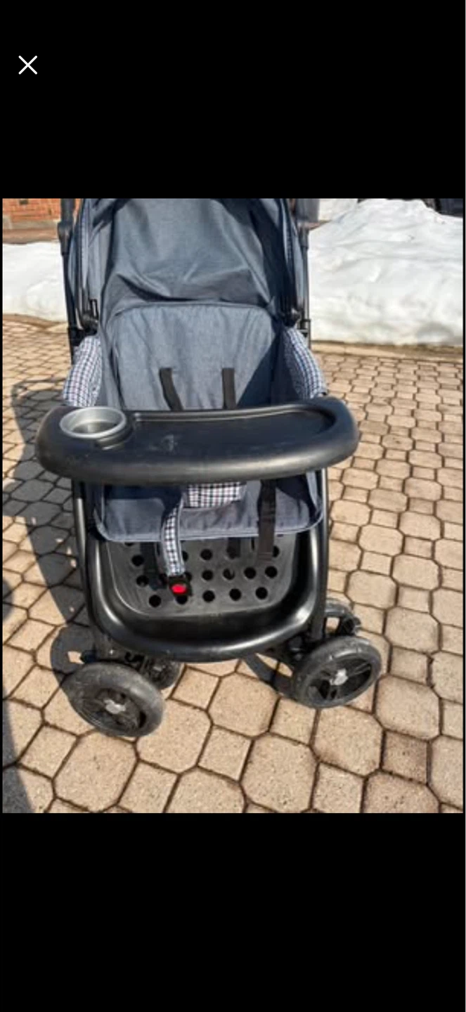 Black Baby Stroller with Tray - photo 5
