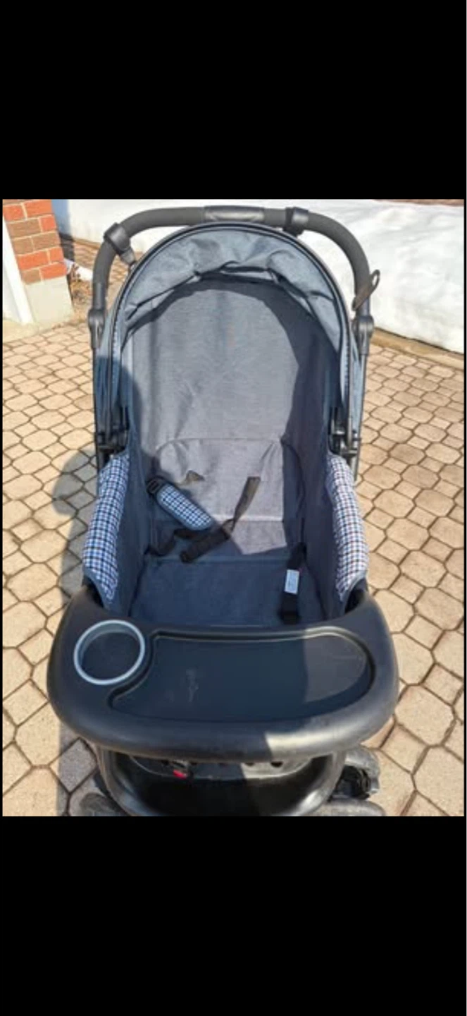 Black Baby Stroller with Tray - photo 4