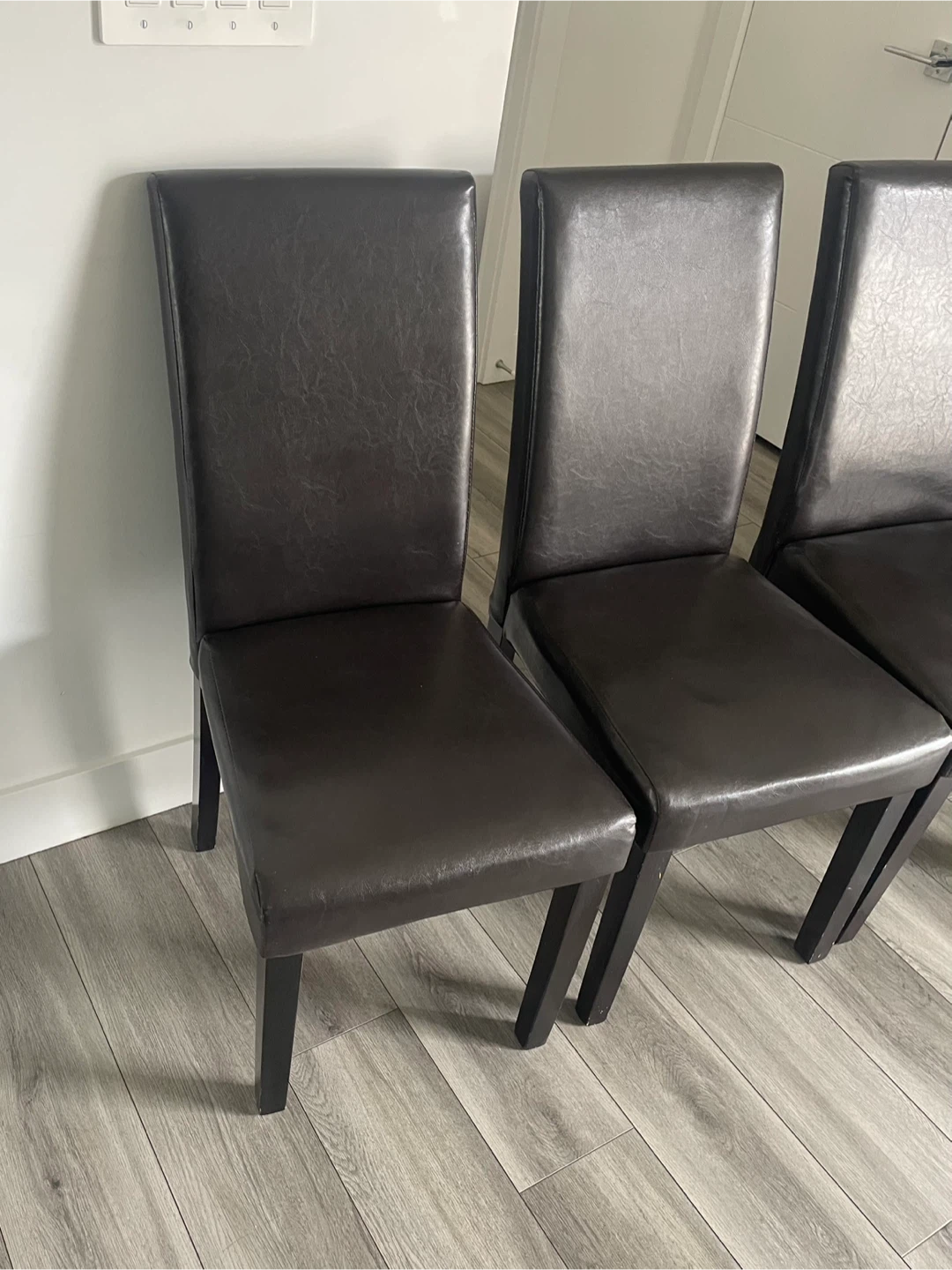 4 Leather Dining Chairs - photo 2