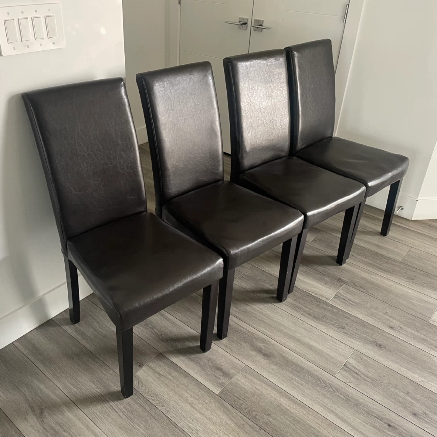 4 Leather Dining Chairs