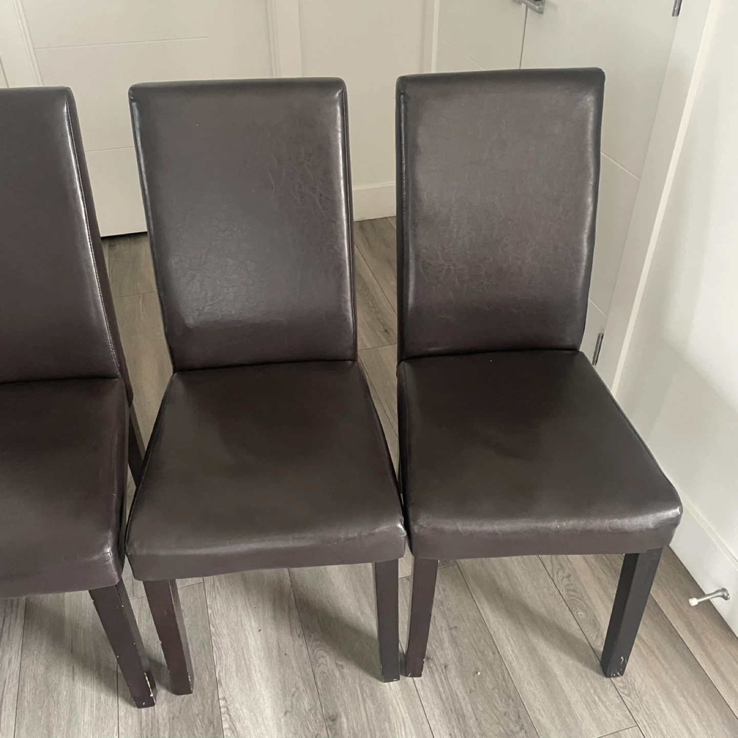 4 Leather Dining Chairs - photo 3
