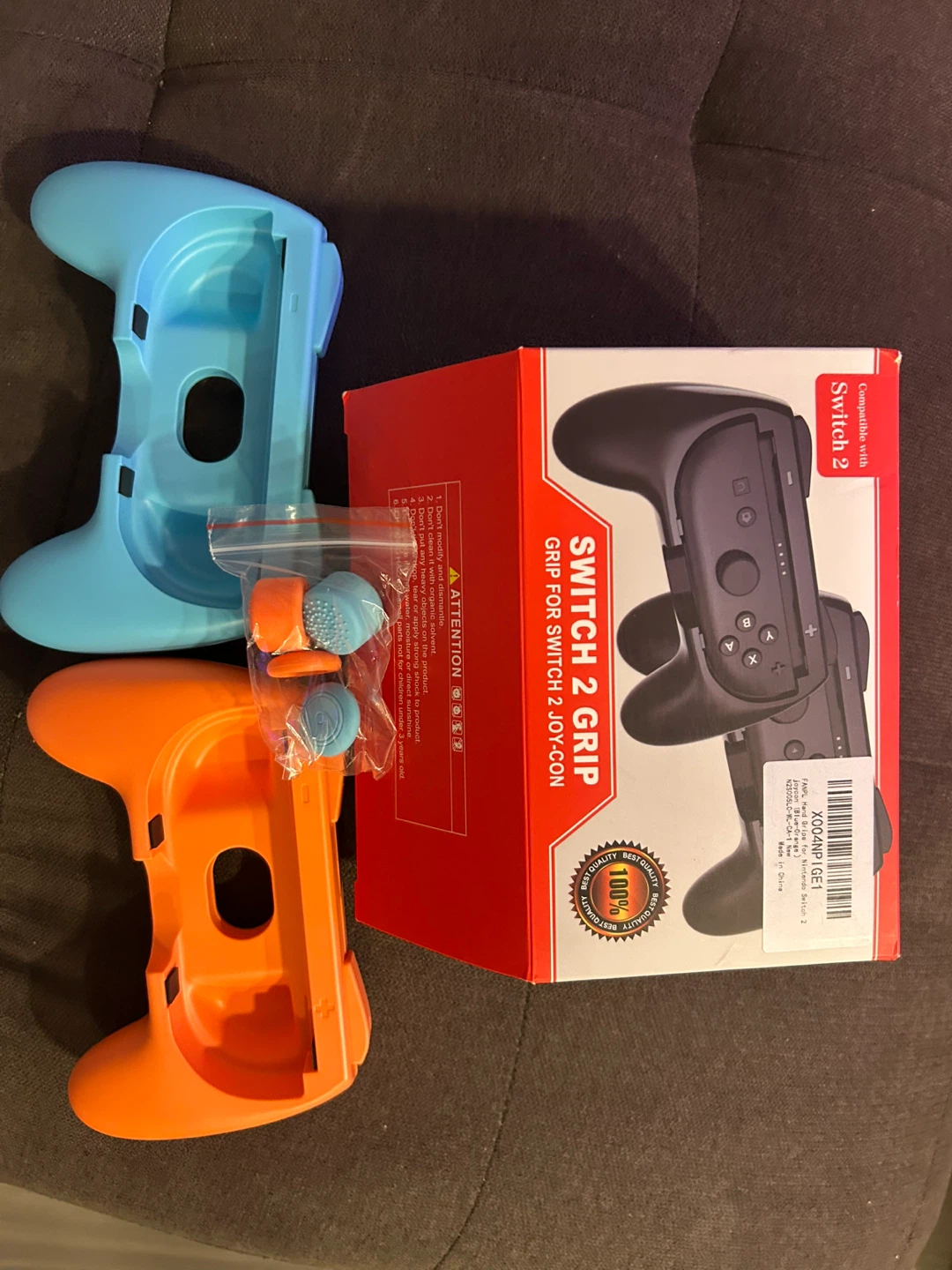Nintendo Switch 2 Joy-Con Grips (Blue and Orange)