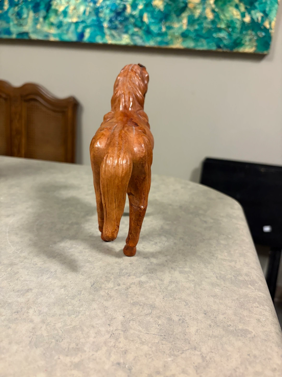 Vintage Leather Horse Figurine - photo 4