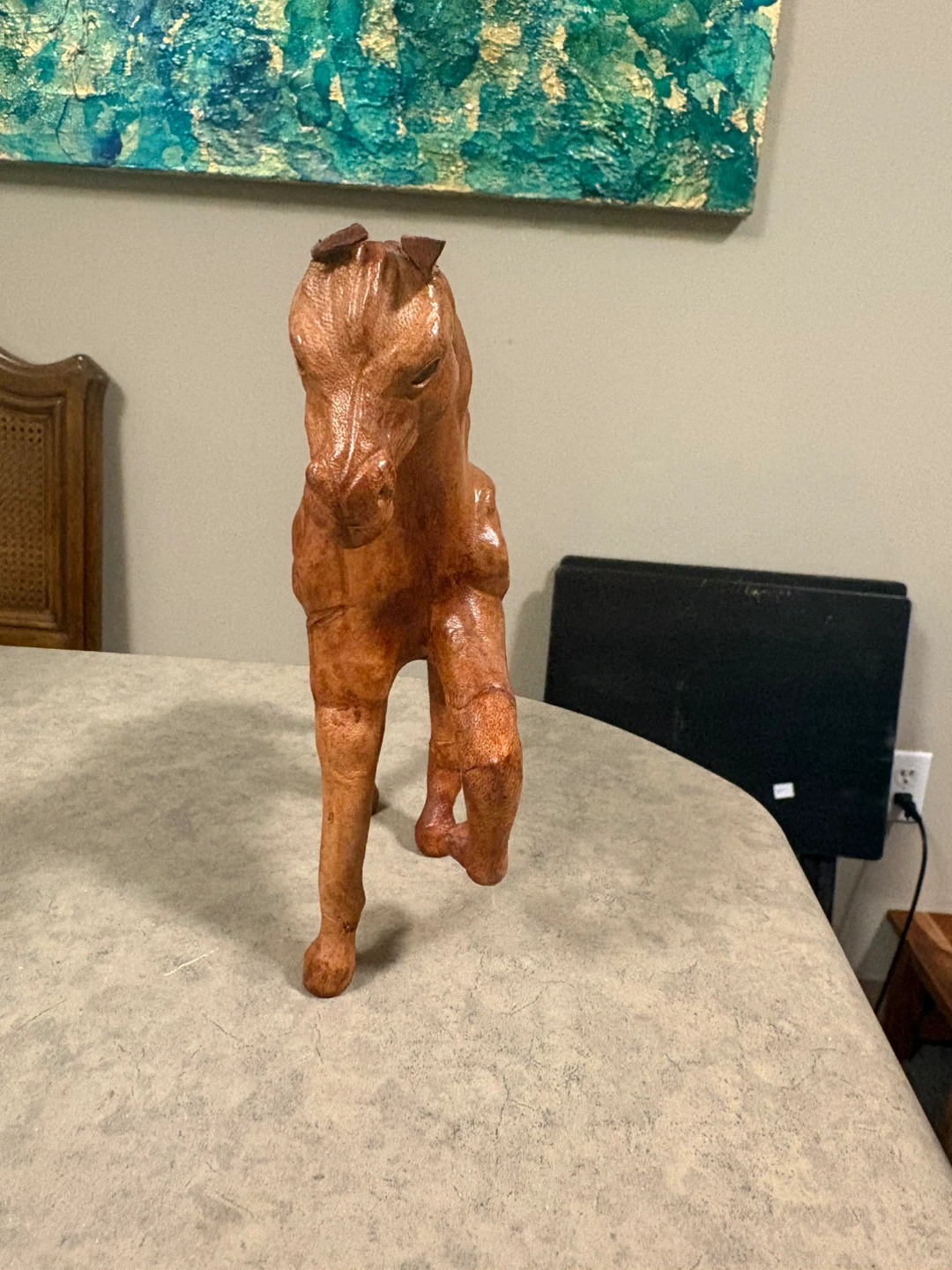 Vintage Leather Horse Figurine - photo 2