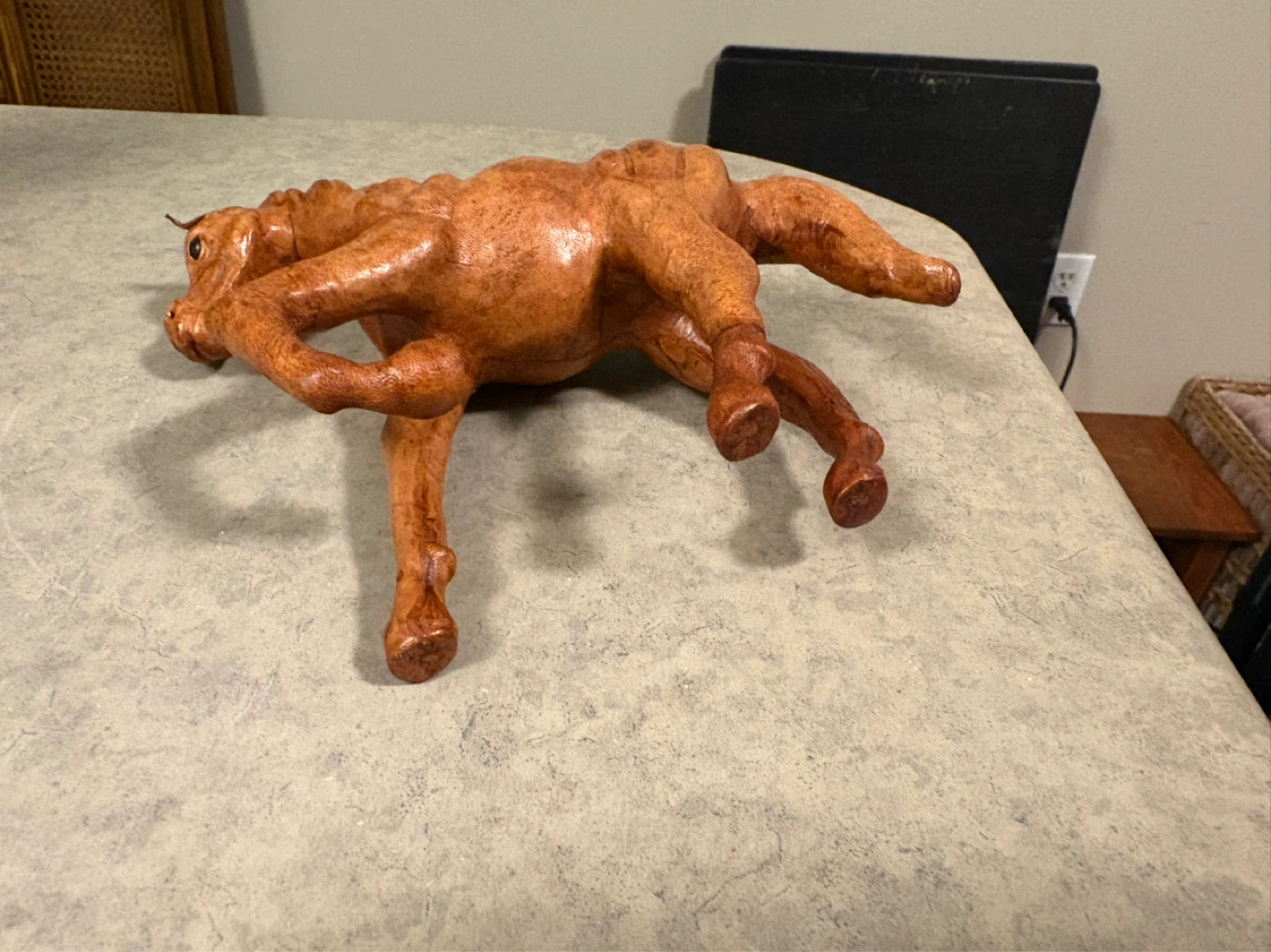 Vintage Leather Horse Figurine - photo 5