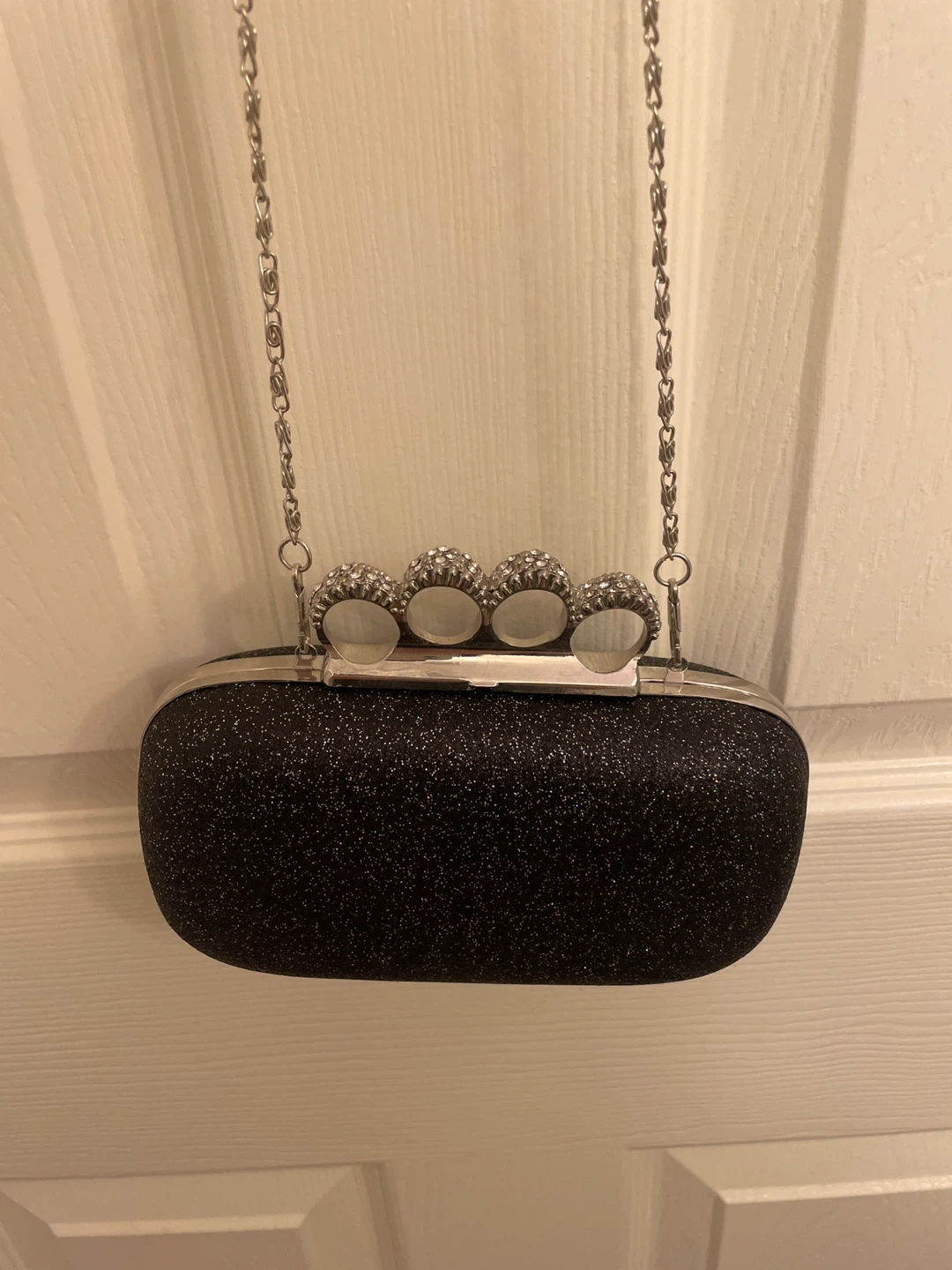Sparkly Clutch with Knuckle Duster Handle - photo 2