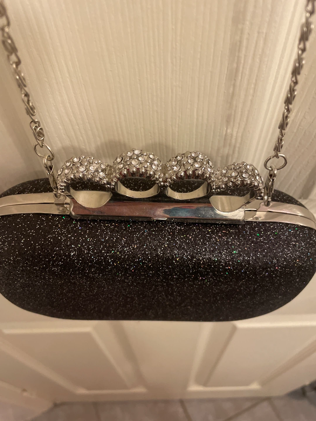 Sparkly Clutch with Knuckle Duster Handle - photo 3