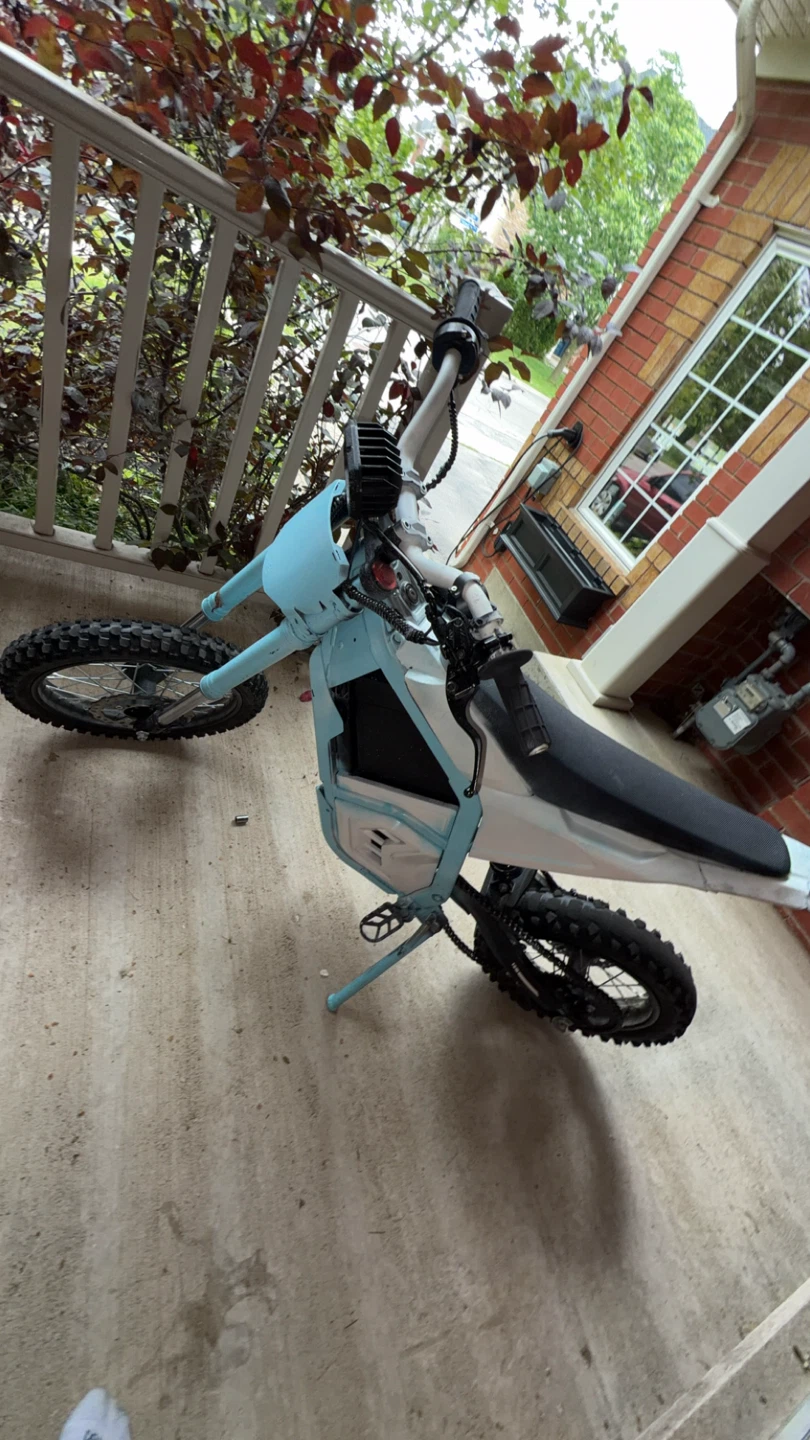 Light Blue Electric Dirt Bike