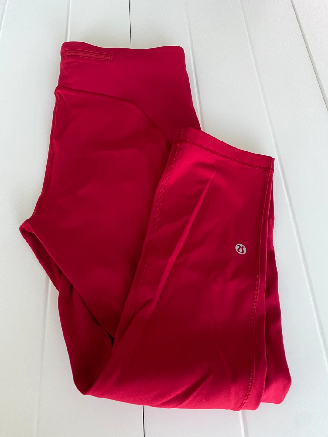 Lululemon Red Cropped Leggings ⚽️ - photo 4