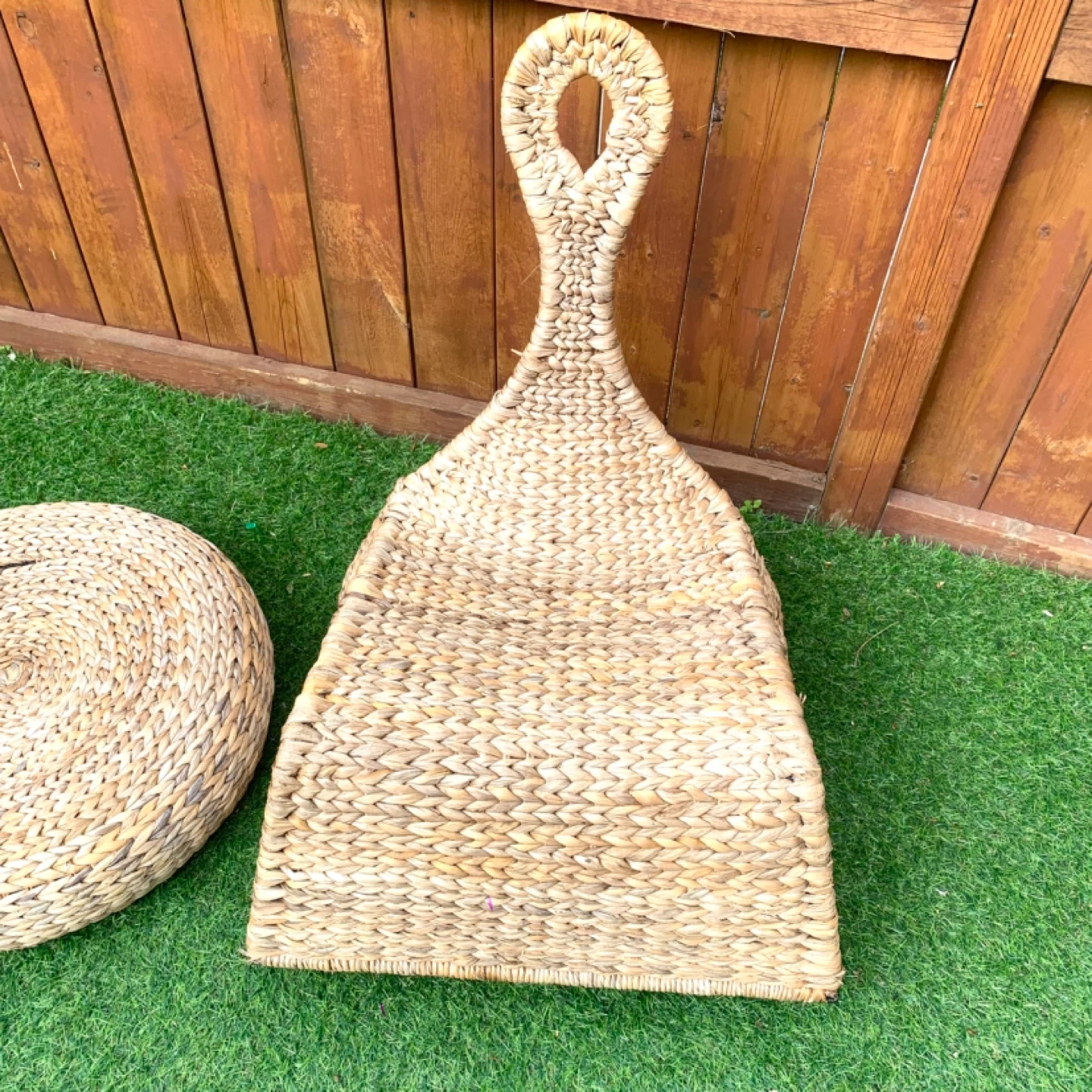 Woven Basket Chair seat with Ottoman - photo 2