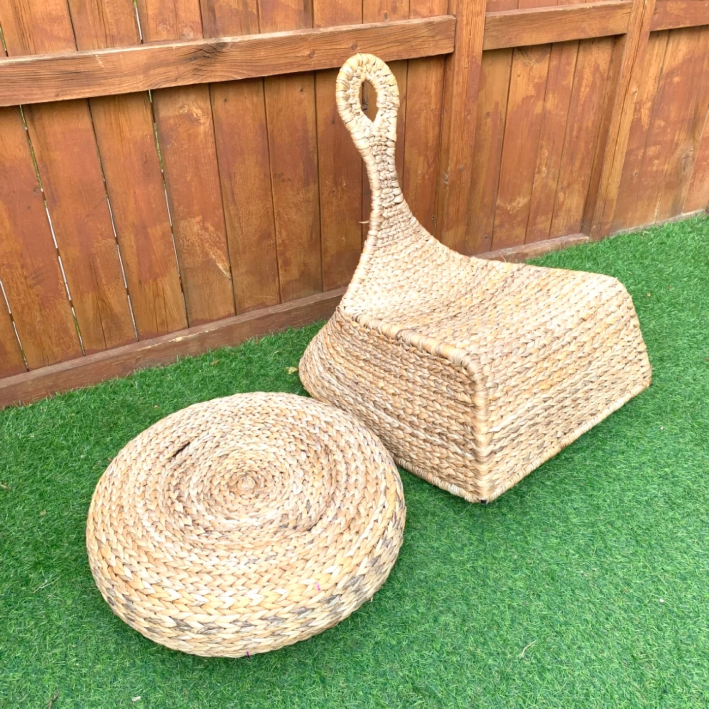 Woven Basket Chair seat with Ottoman