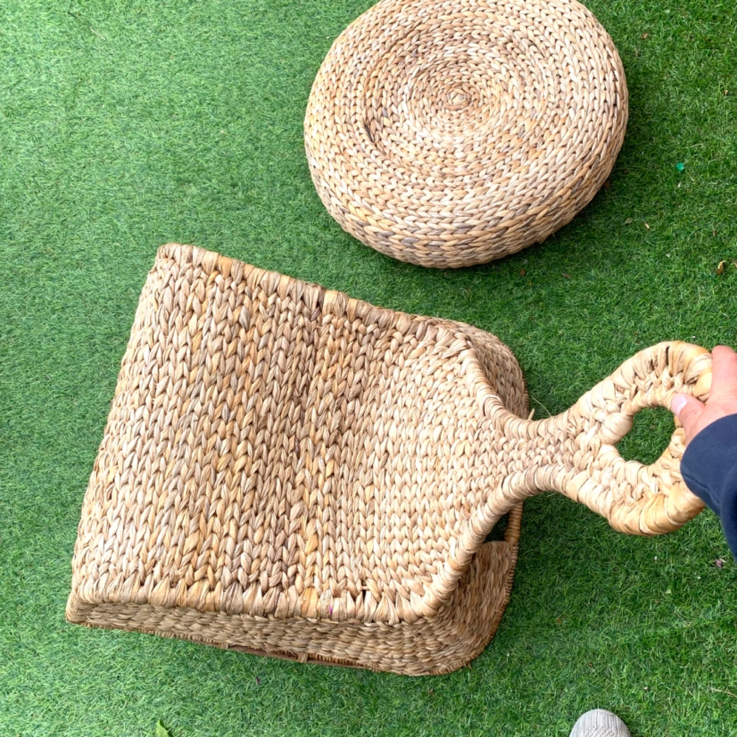 Woven Basket Chair seat with Ottoman - photo 5