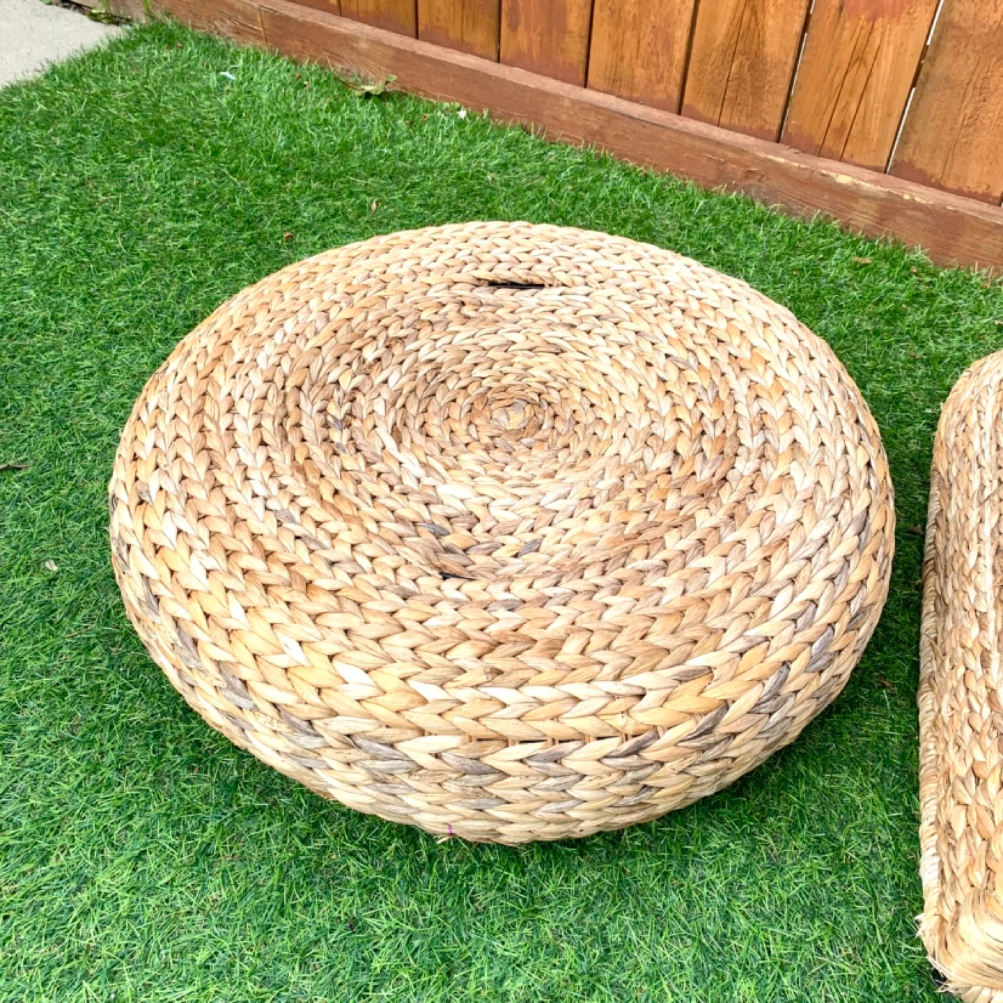 Woven Basket Chair seat with Ottoman - photo 3