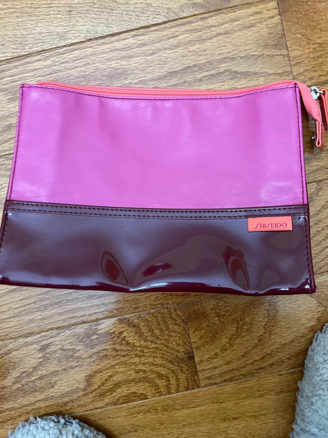 ⚽️ Pink and Burgundy Cosmetic Bag