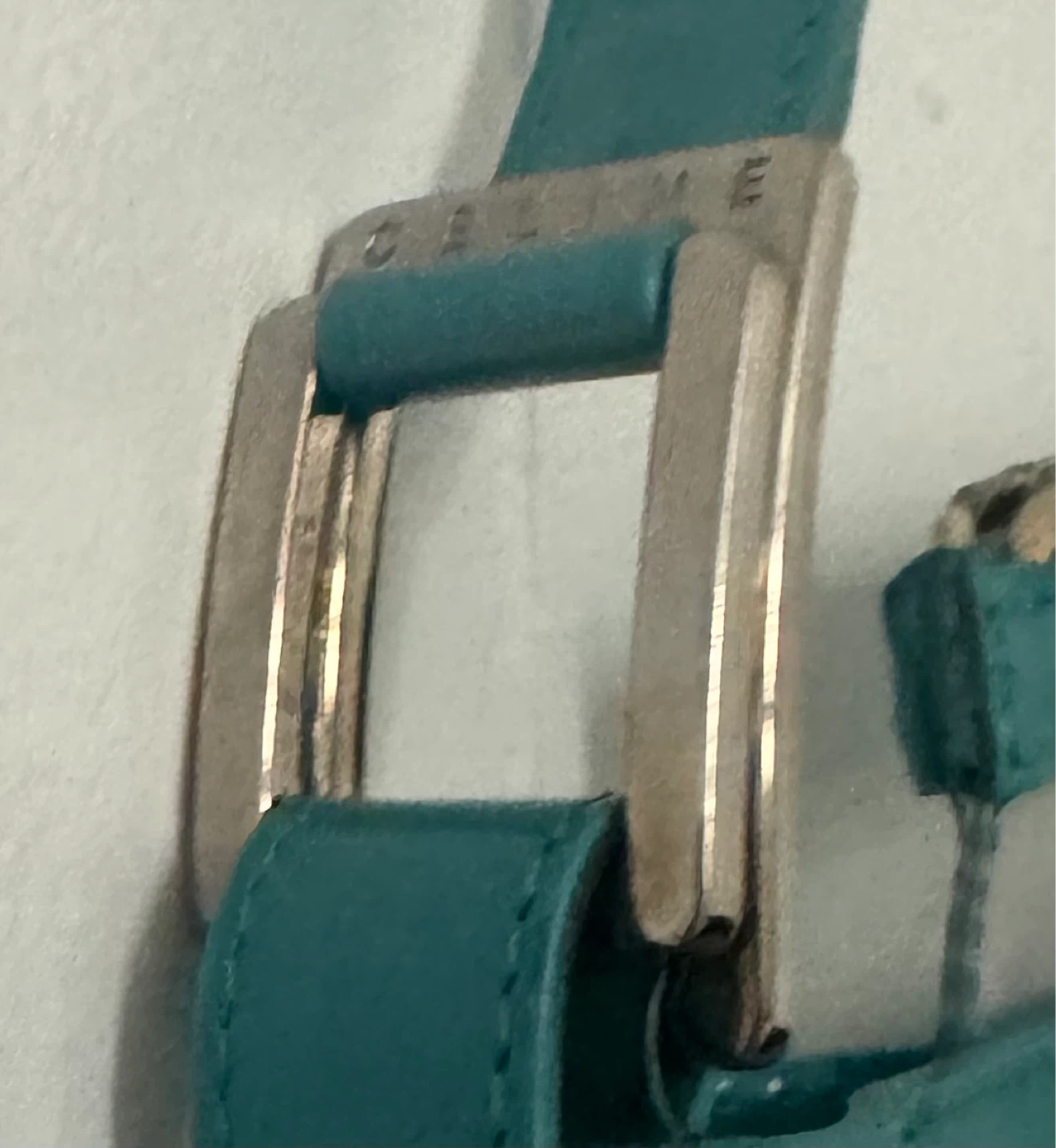 1990 Vintage Teal CELINE PVC Shoulder Bag - photo 3