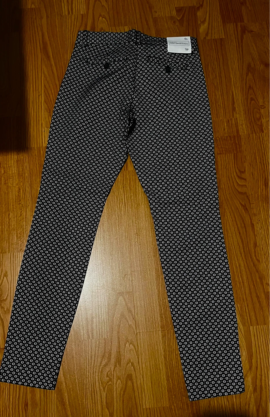 Gap Slim City Pants Black and White Geometric Print Size 0 - photo 2