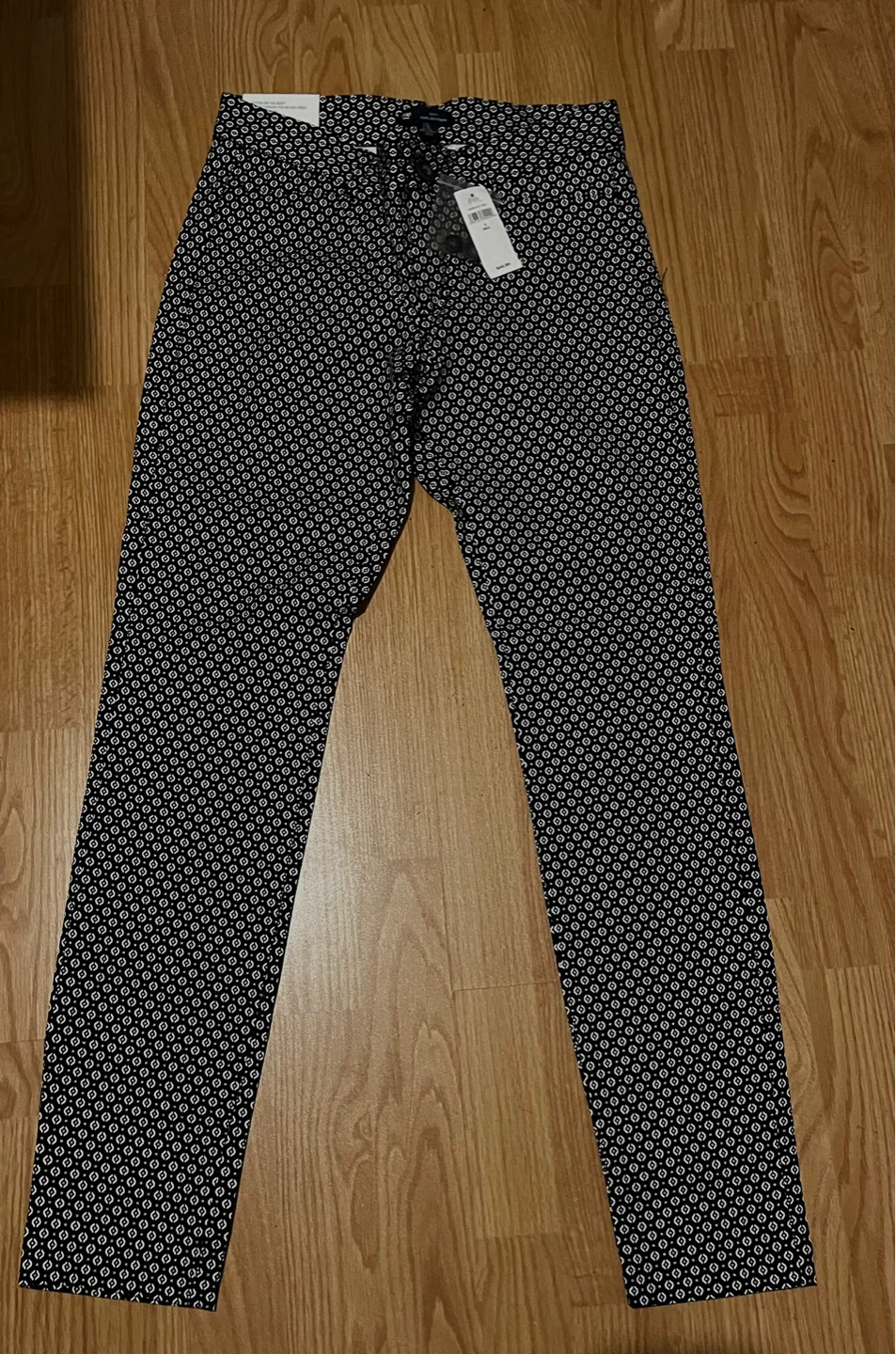 Gap Slim City Pants Black and White Geometric Print Size 0