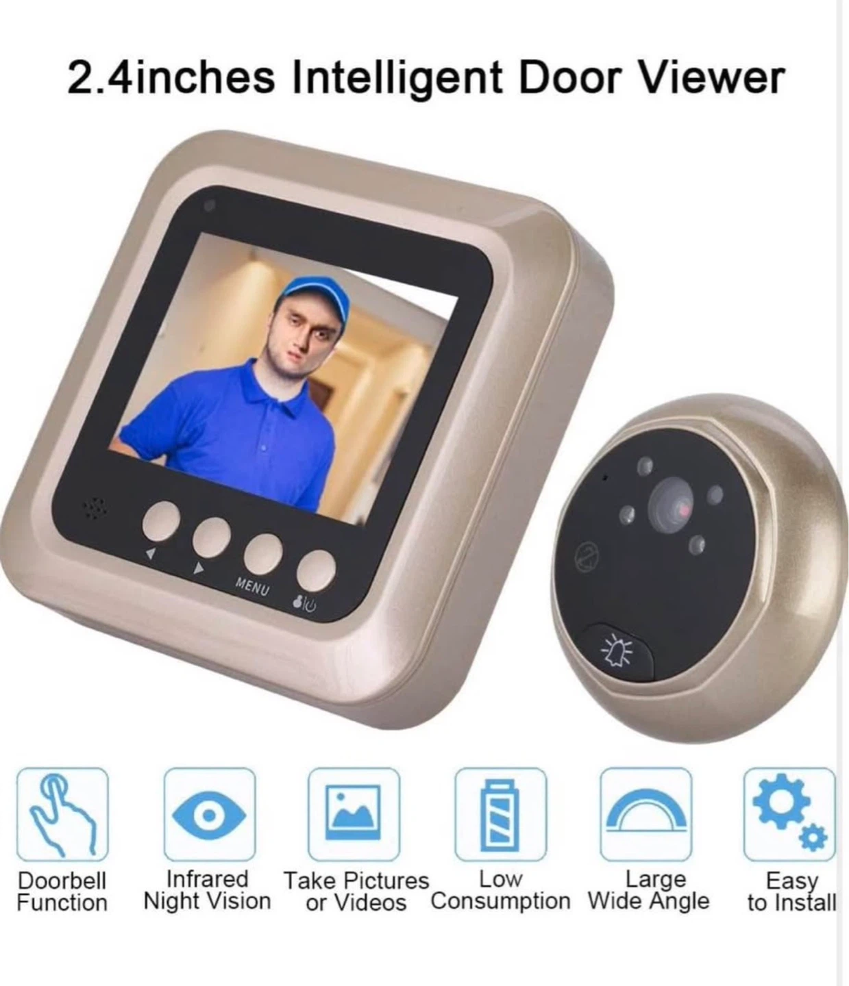 New Sonew HD 1080P Video Door Bell, 2.4" Screen - photo 2