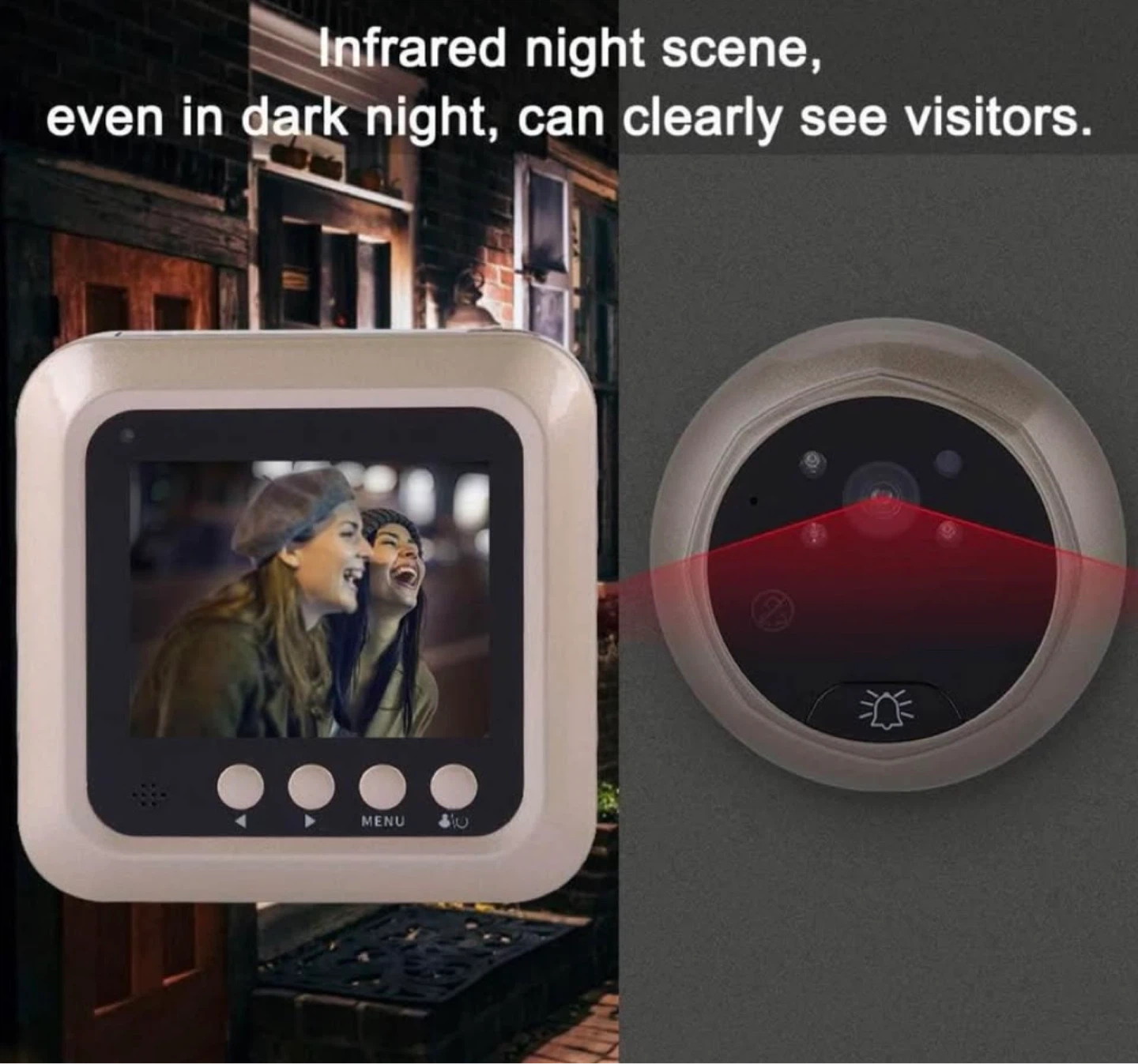 New Sonew HD 1080P Video Door Bell, 2.4" Screen - photo 3