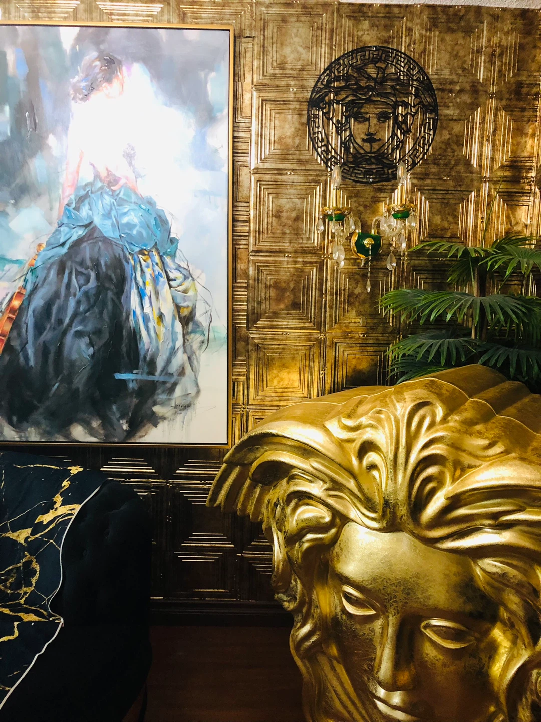 Versace Medusa Metal Wall Art & Chandelier Set - photo 3