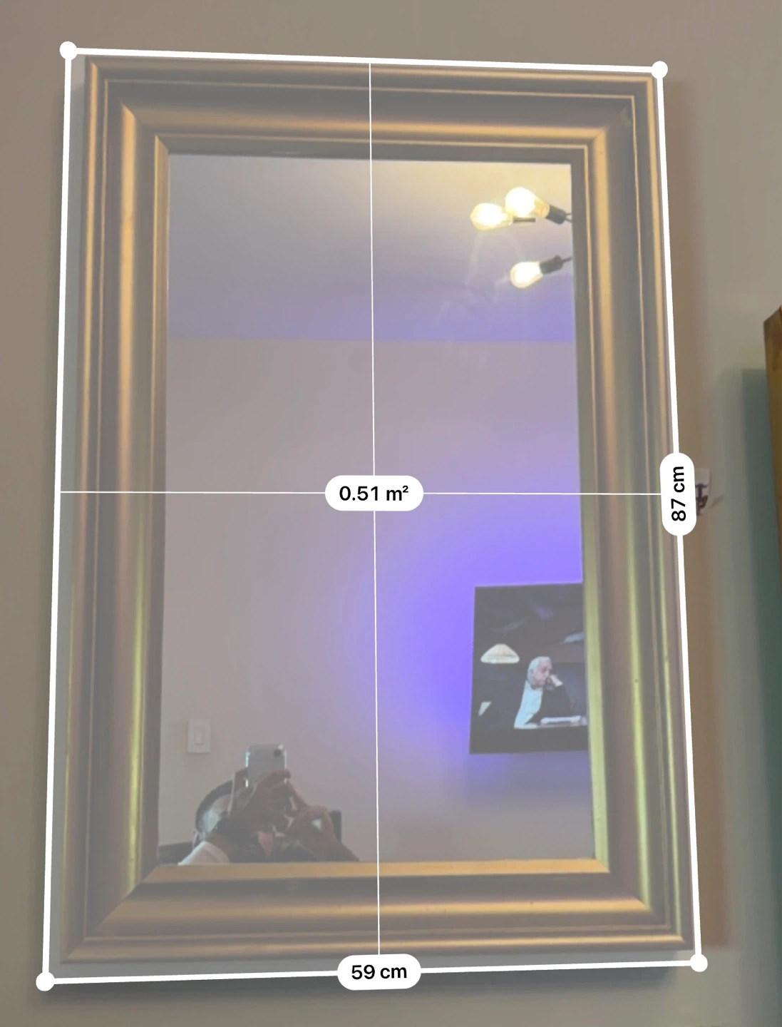 Gold Framed Wall Mirror/Side Table (2 Each) - photo 2