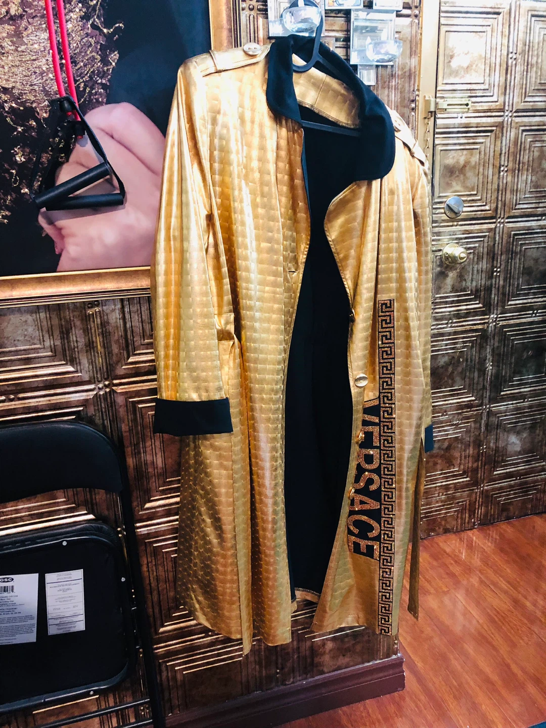 Gold Versace Trench Coat