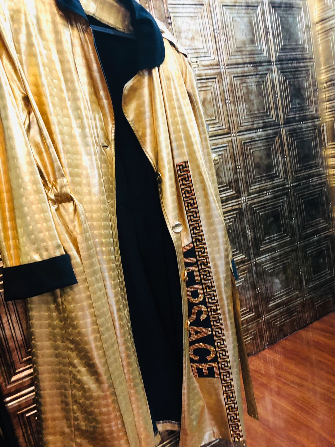 Gold Versace Trench Coat - photo 5