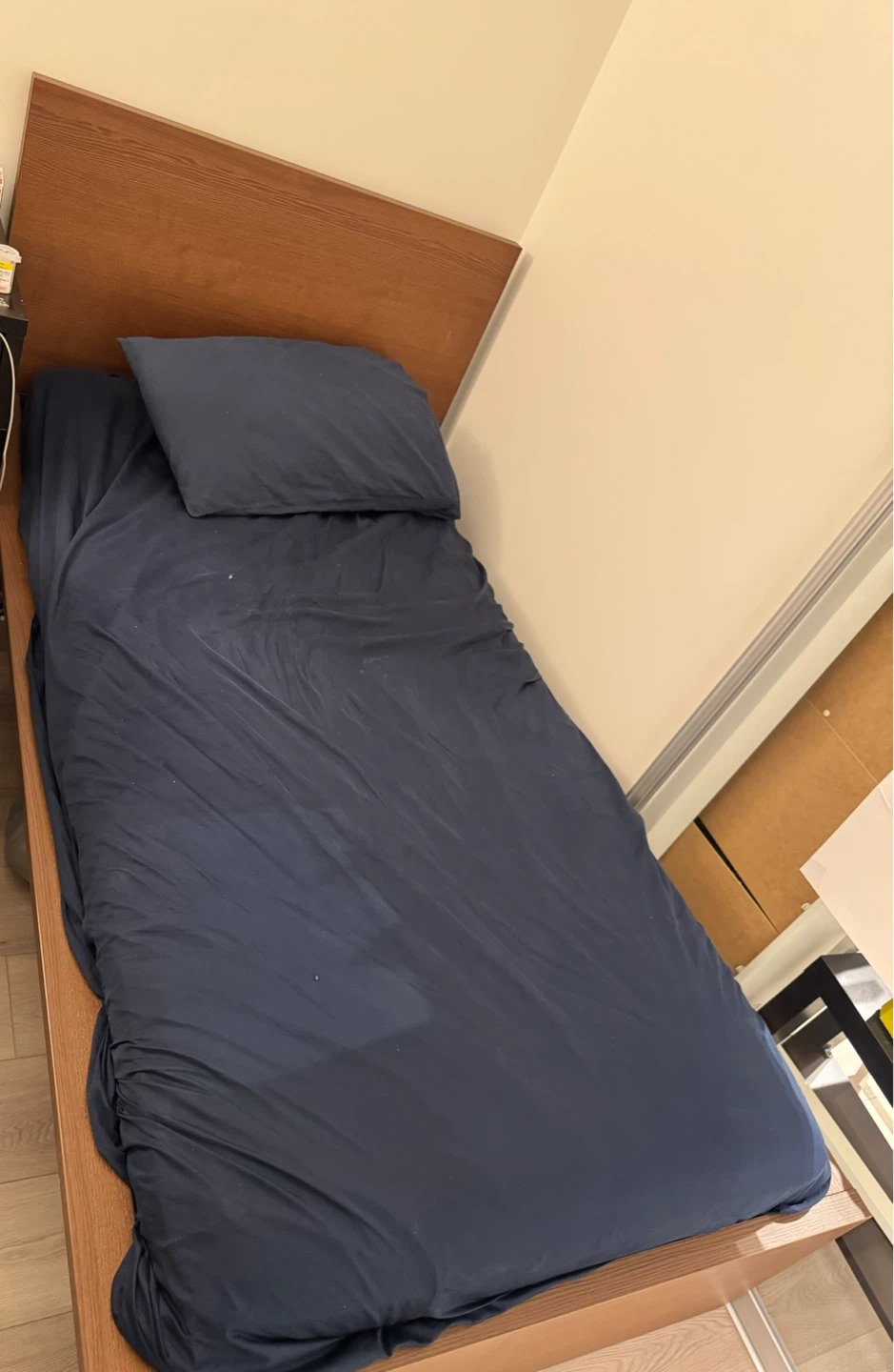 Twin Bed Frame with Headboard and mattress - photo 2