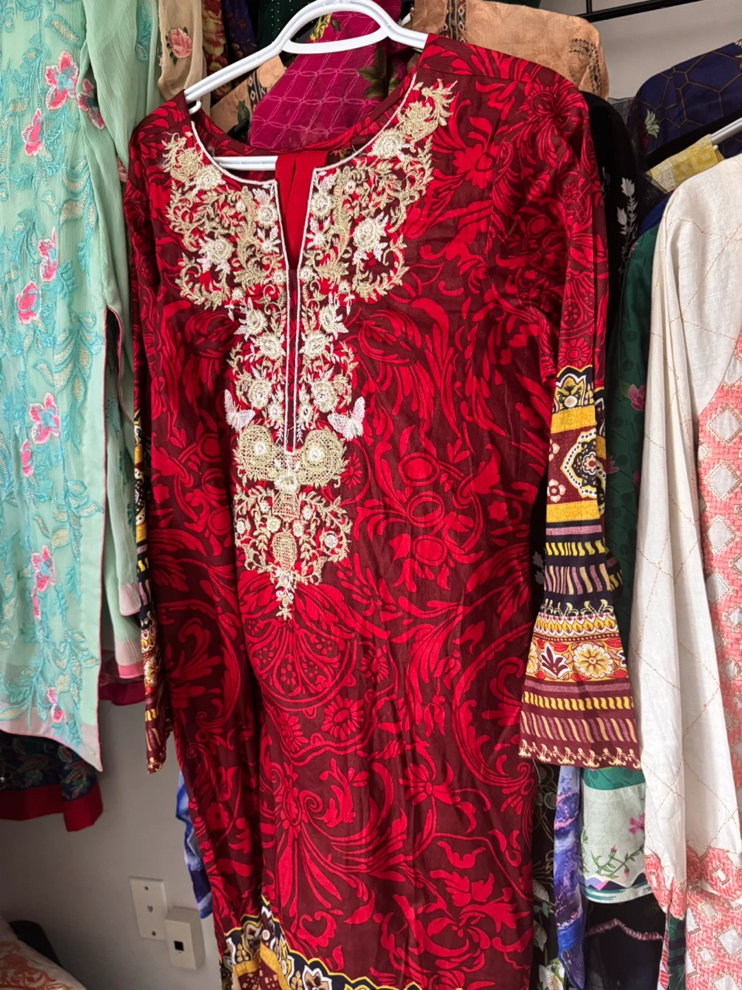 Embroidered lown 3 piece dress - photo 4