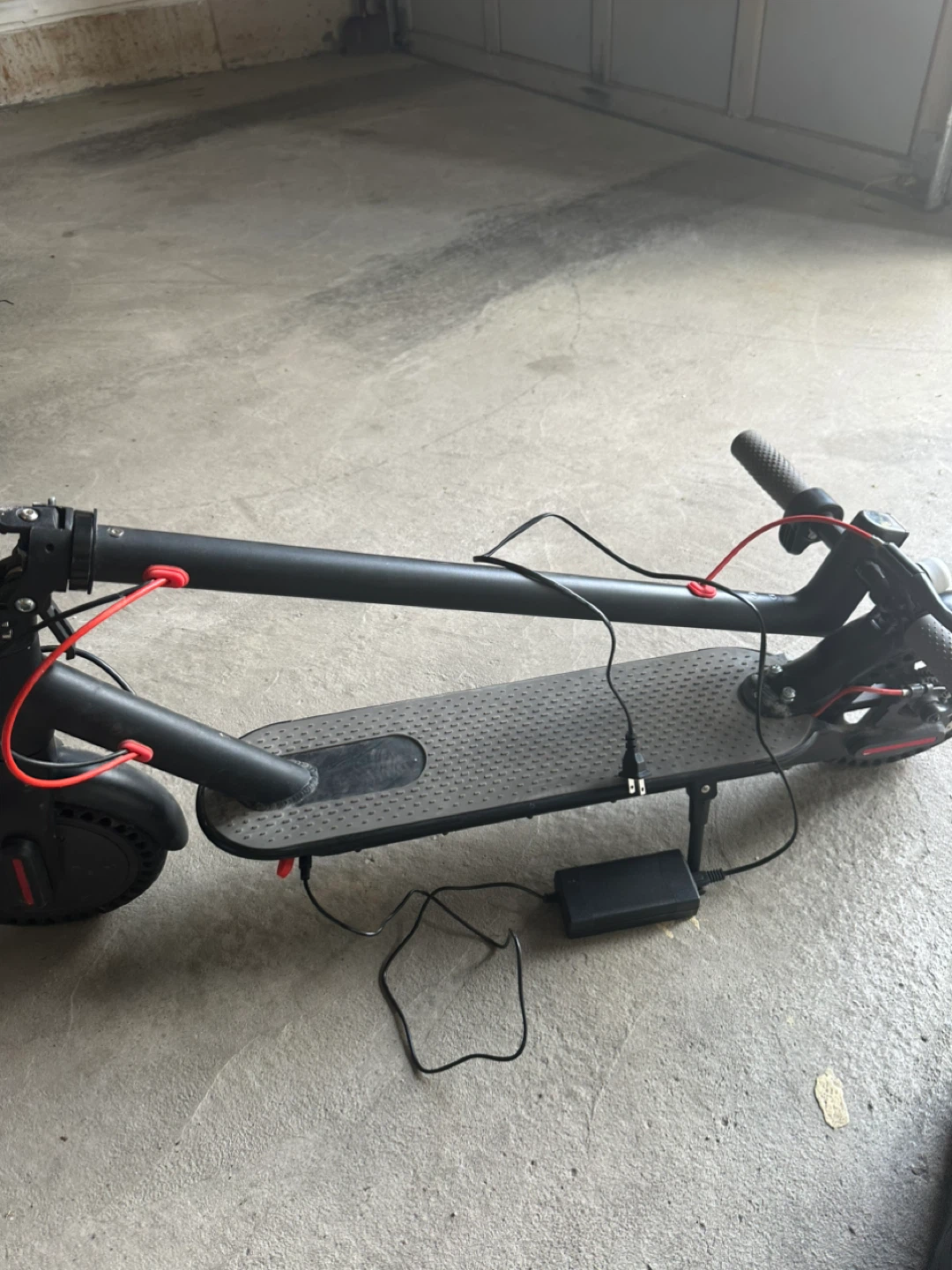 Black Electric Scooter with Charger