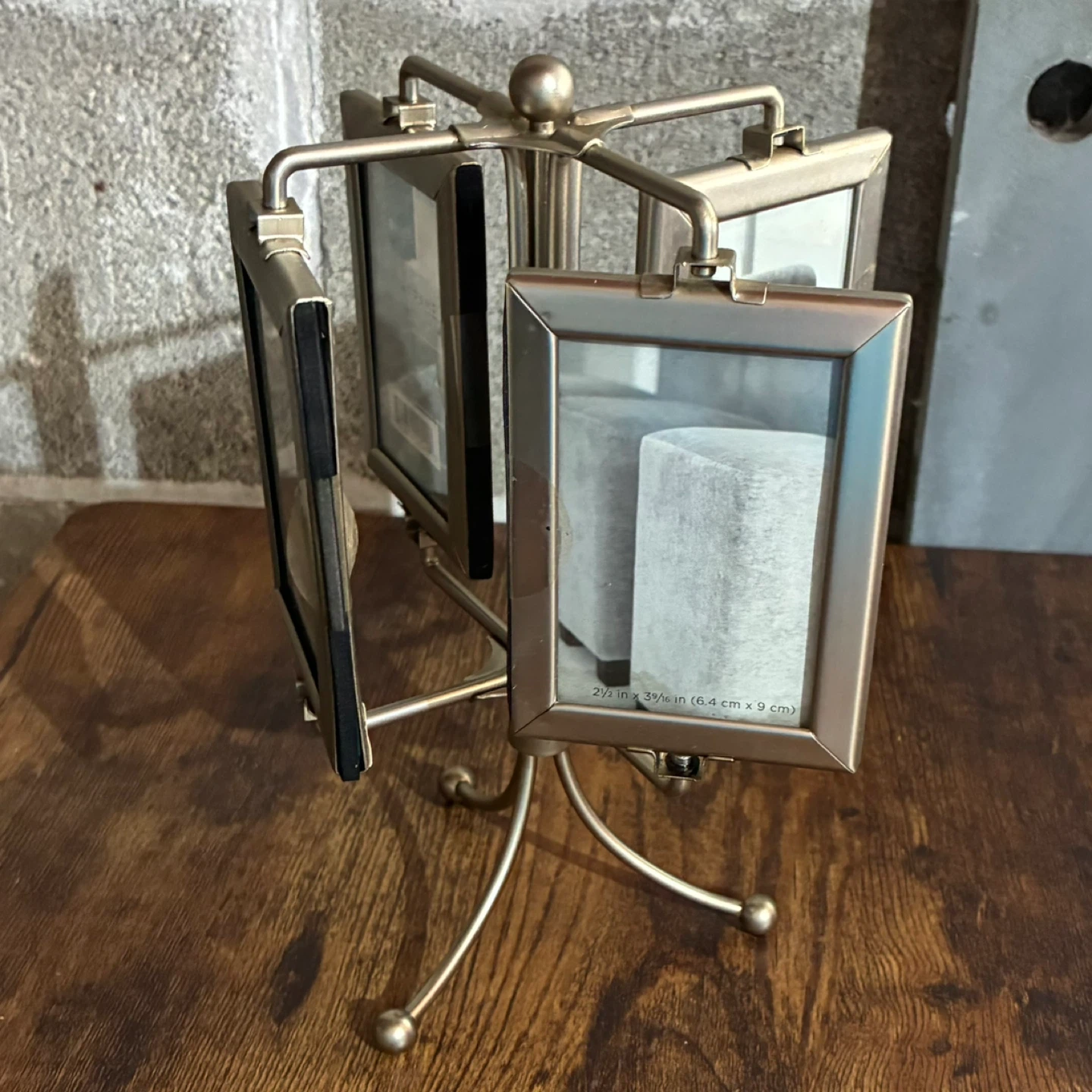 HOME Motion Picture Frame Pewter 8 Photos Spins New - photo 4