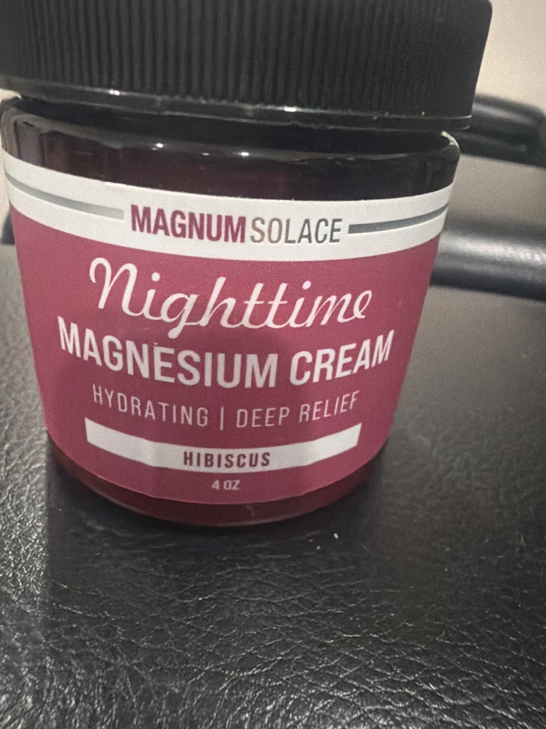 Magnum Solace Nighttime Magnesium Cream - Hibiscus, 4 oz