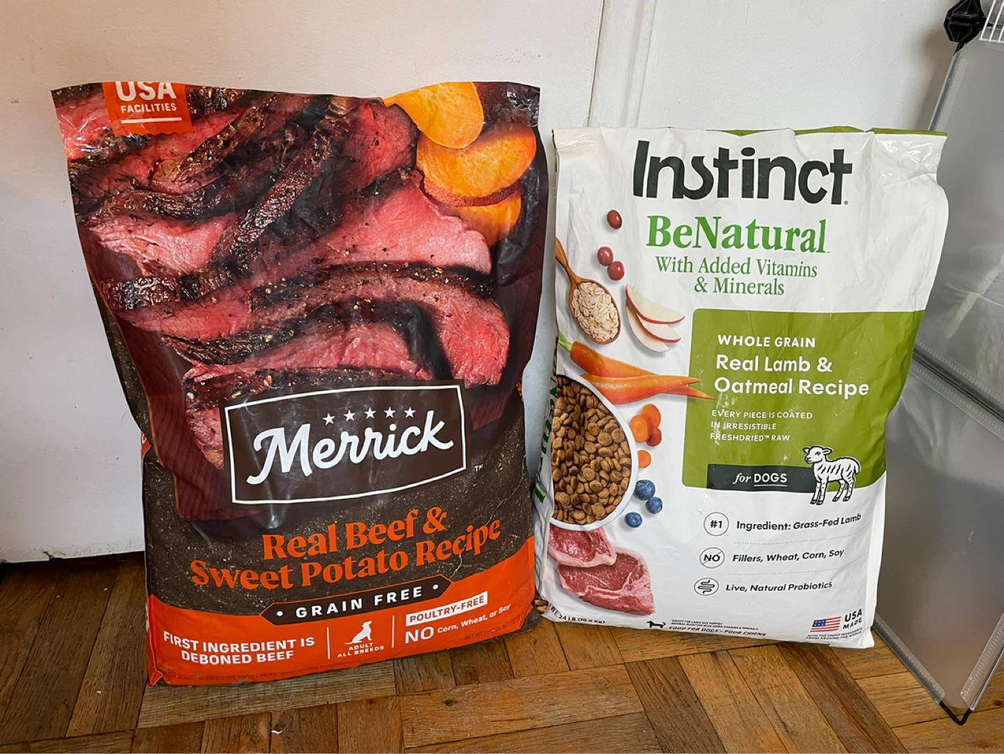 Merricks & Instinct Dog Food ($25 Each) (1 is Chicken Free)