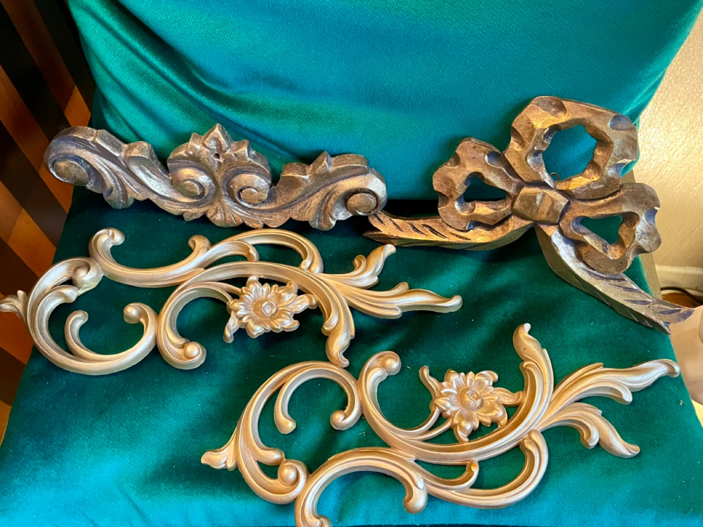 Decorative Ornate Carvings Odd pieces some wood others plastic