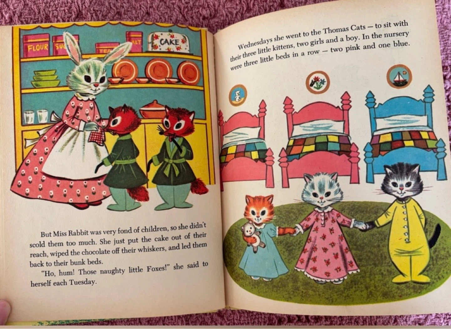 ⚽️Vintage The Bunny Sitter Children's Wonder Book - photo 5