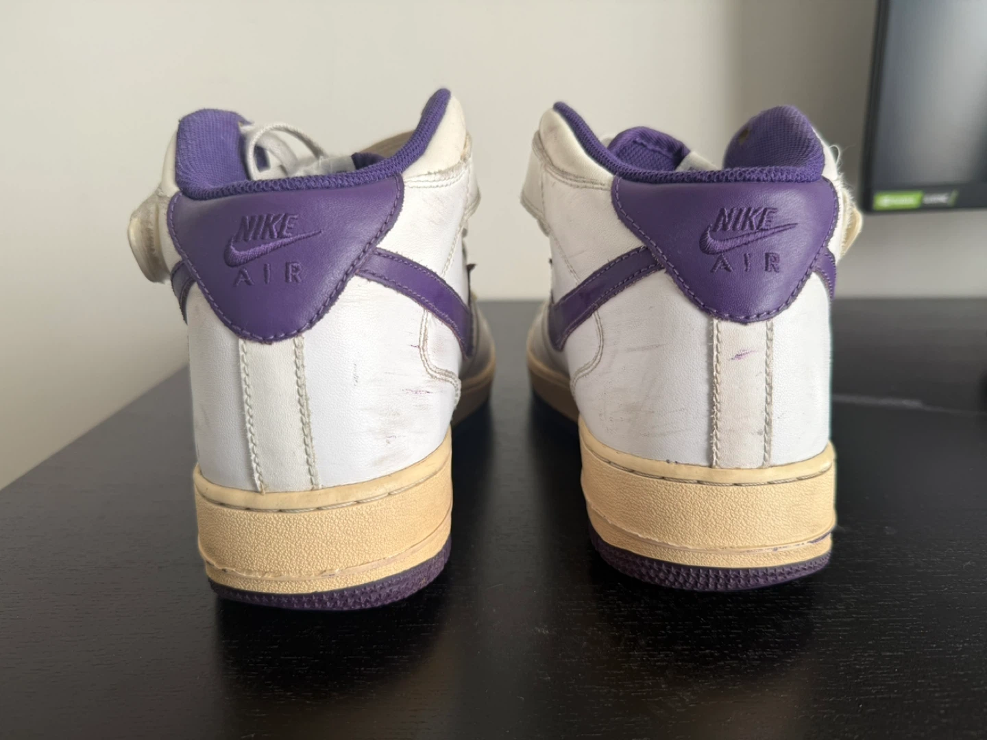 Nike Air Force 1 Mid White Purple Sneakers - photo 2