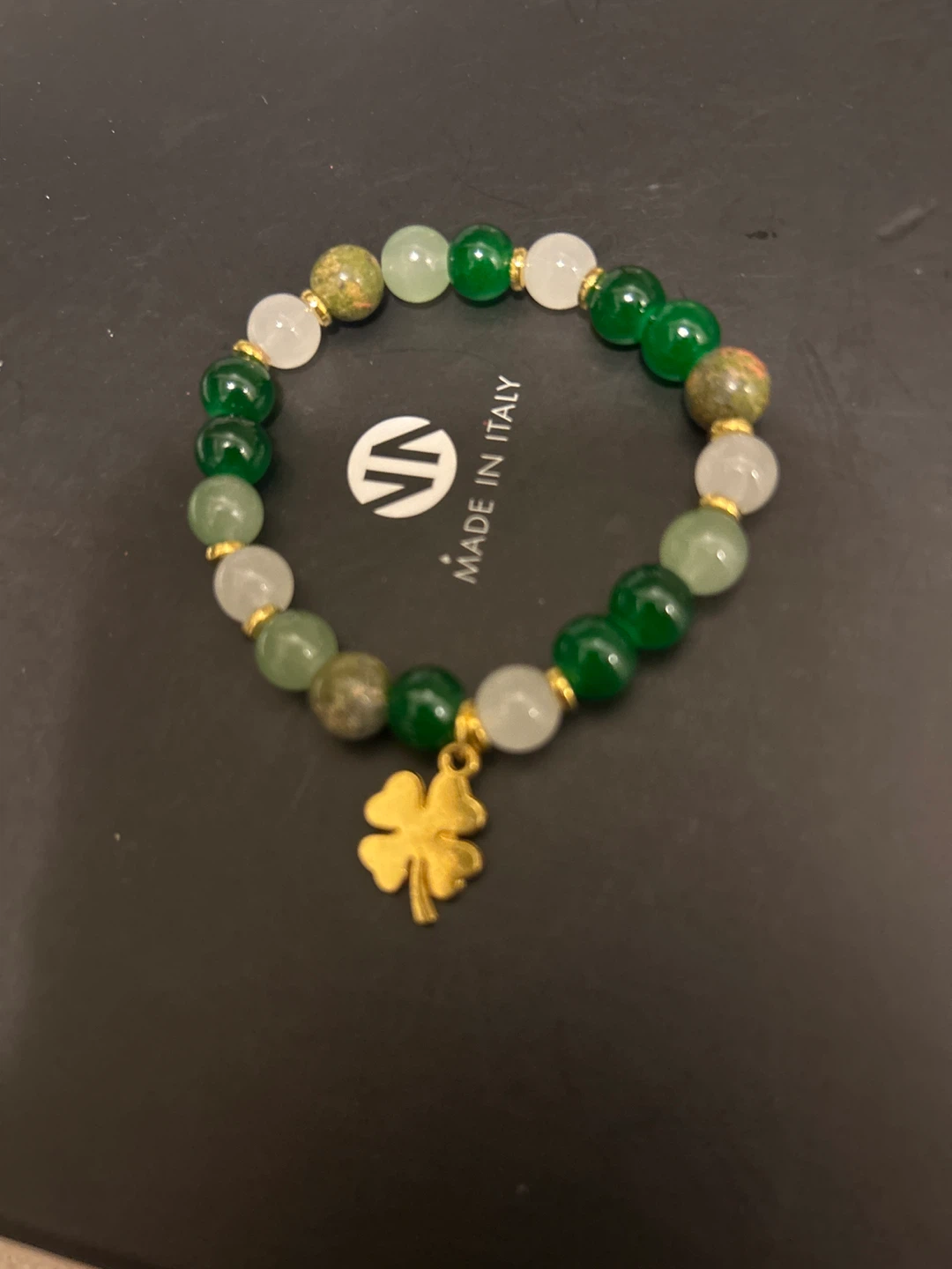St. Patrick's Day Clover Charm Bracelet