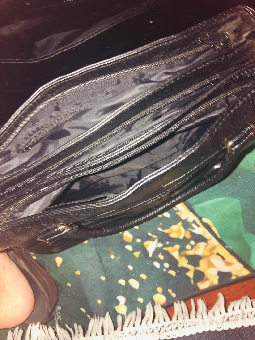 Fantasy Collection Black  Leather Handbag Italy - photo 4