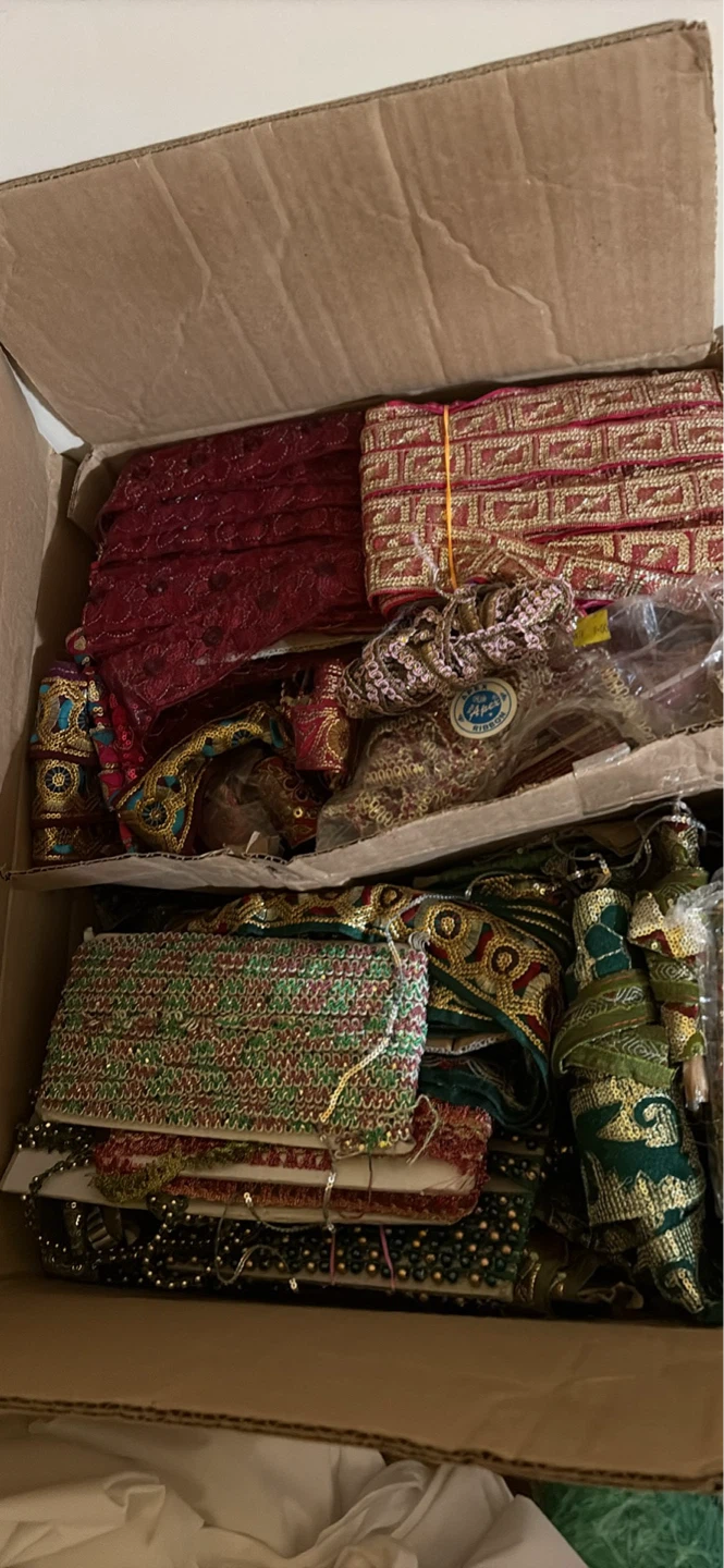 Mixed Lot of Decorative laces Trims and Ribbons